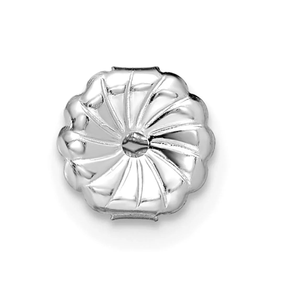 14K White Gold Round Shape Lab Grown Diamond Stud Earrings - Fine Diamond