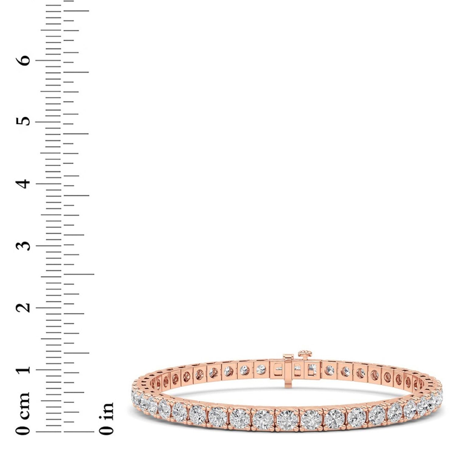 Round Lab Grown Diamond (F/VS) Bracelet in 14K Gold