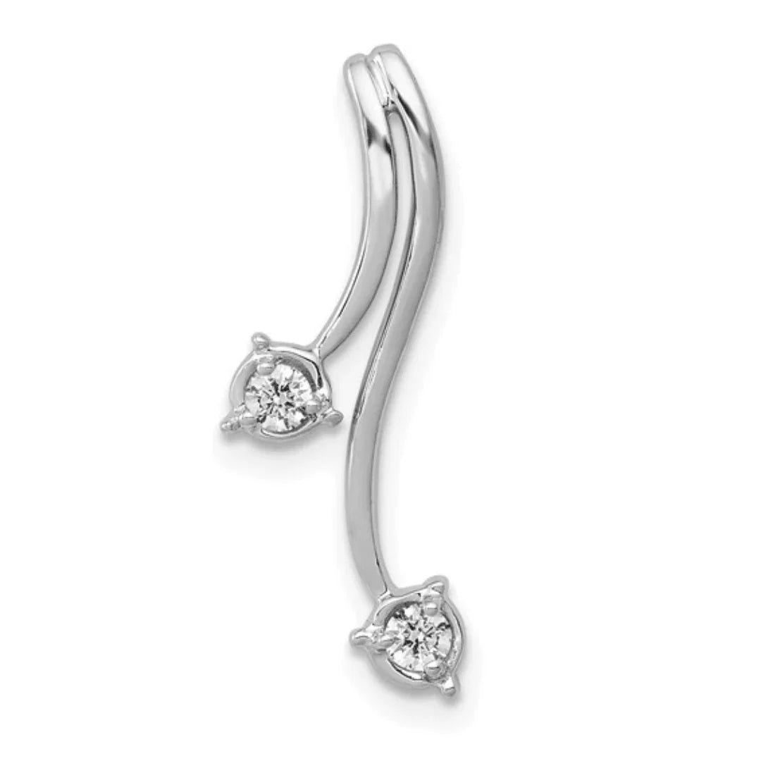 14K White Gold Lab Diamond Fashion Pendant - Fine Diamond