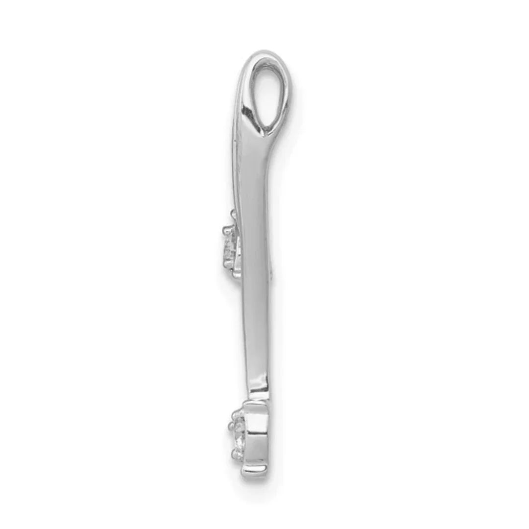 14K White Gold Lab Diamond Fashion Pendant - Fine Diamond