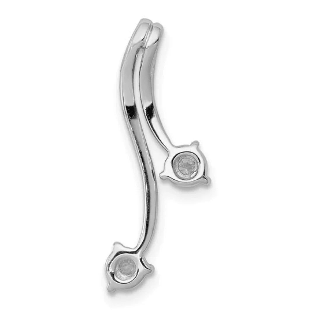 14K White Gold Lab Diamond Fashion Pendant - Fine Diamond