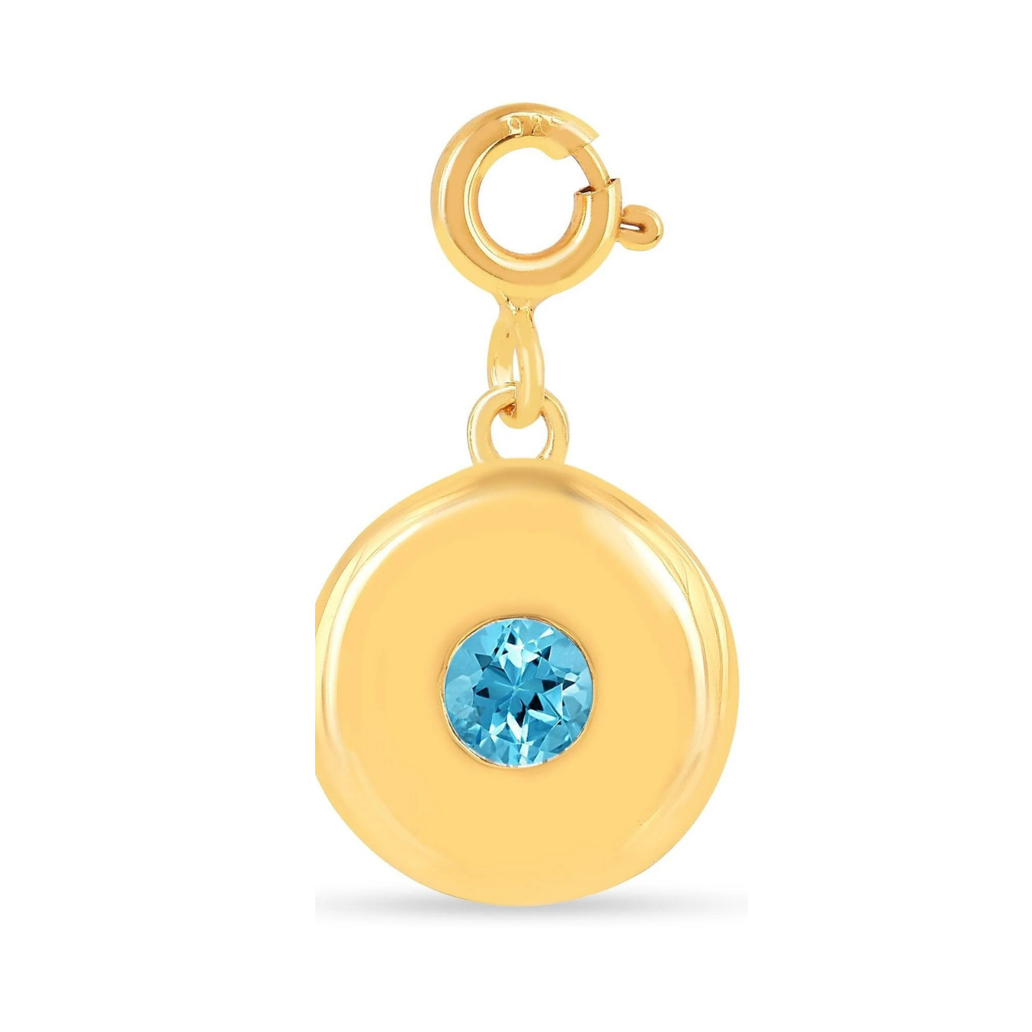 Birthstone Charm Circle Pendant