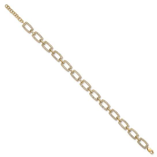 14k Yellow Gold 5/8 Carat Lab Grown Diamond Link Bracelet - Fine Diamond