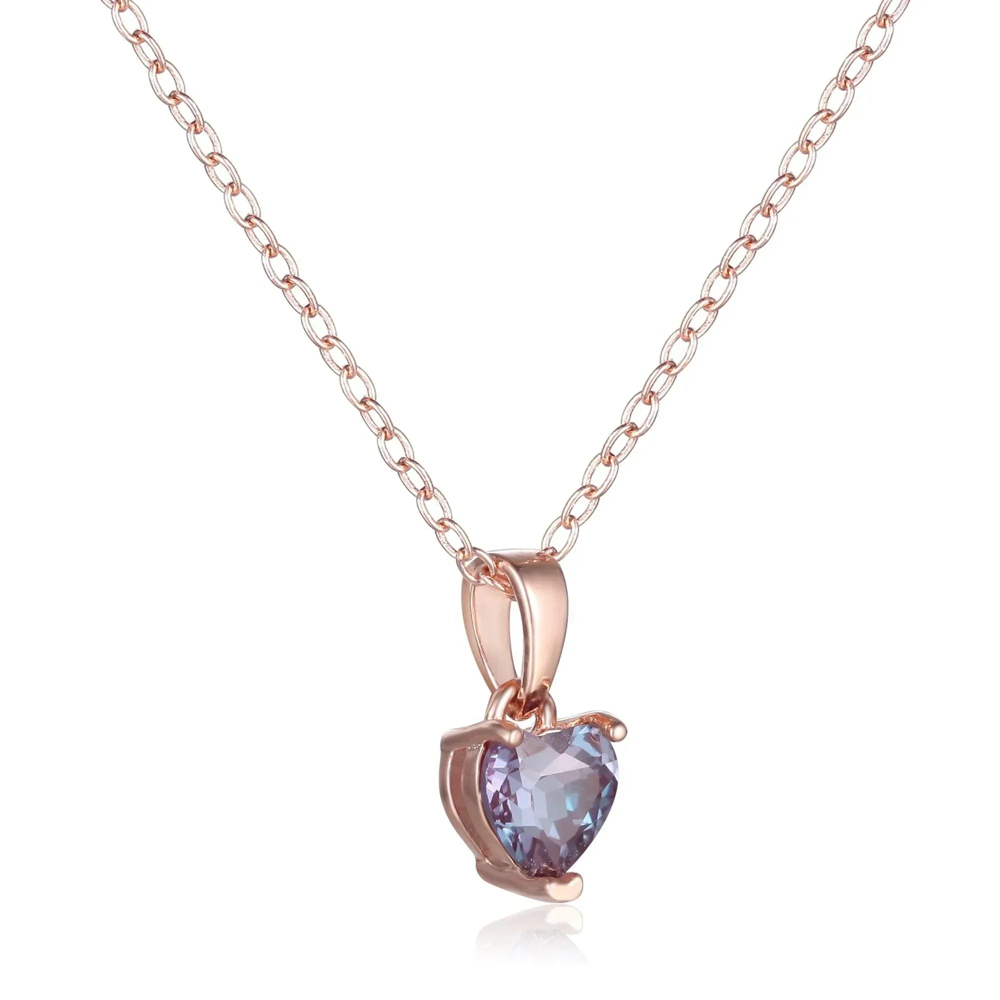 Alexandrite Heart Necklace - Fine Diamond