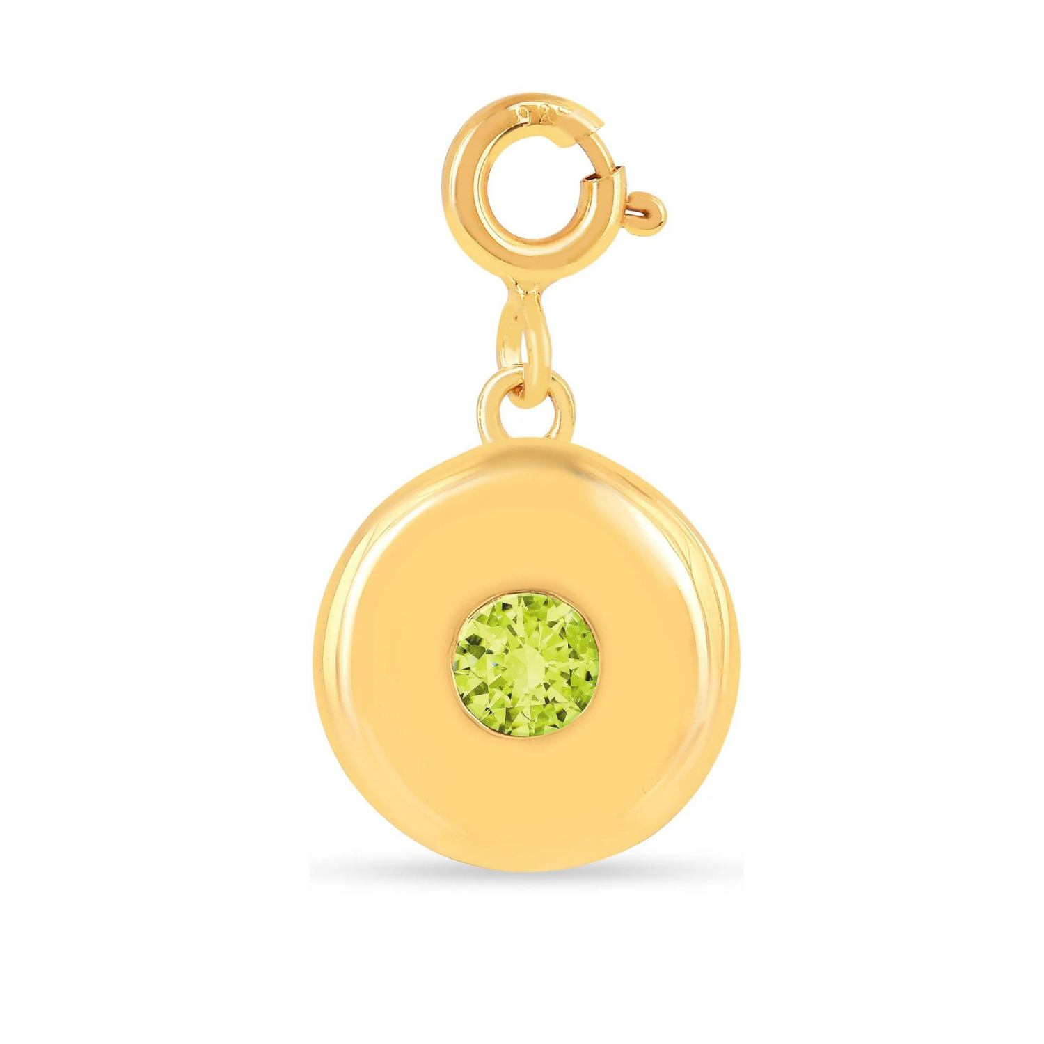 Birthstone Charm Circle Pendant