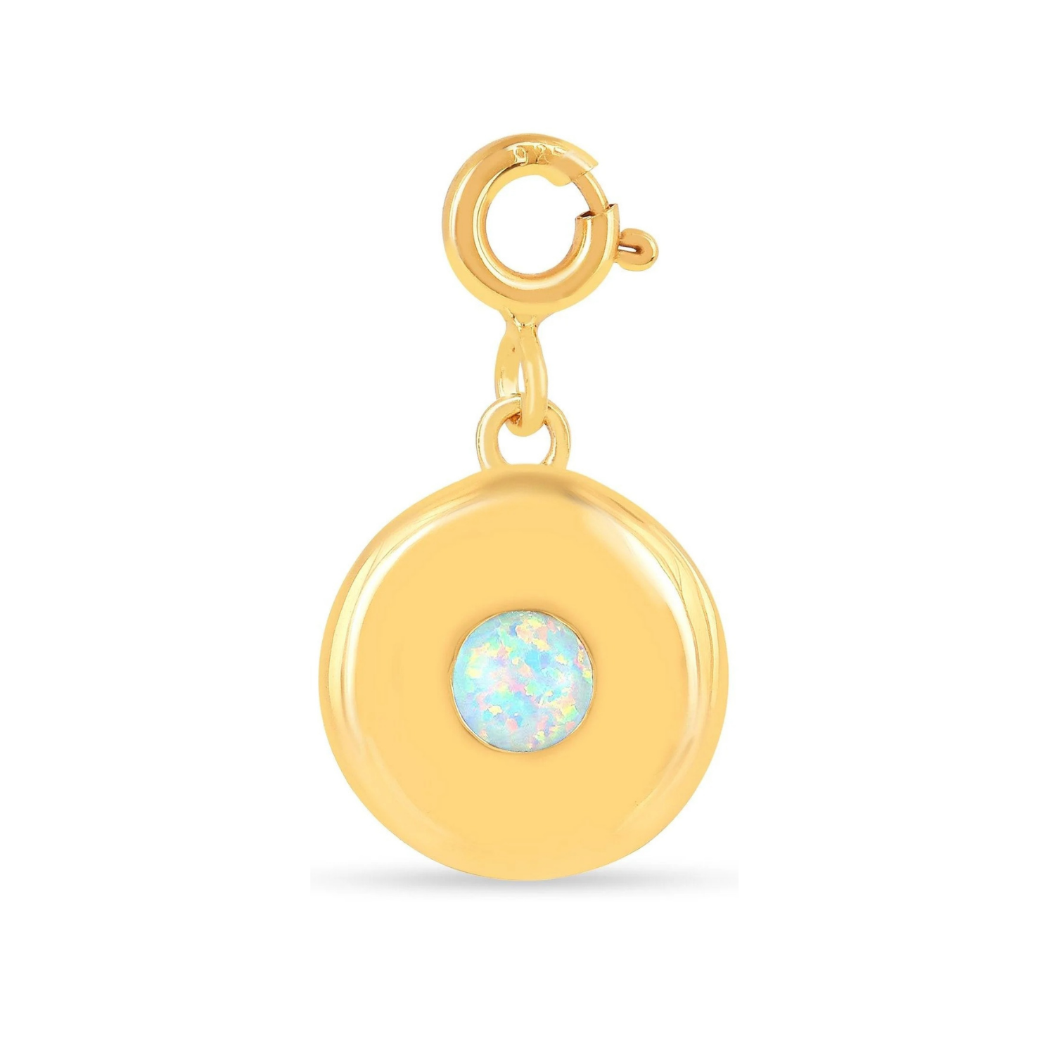 Birthstone Charm Circle Pendant