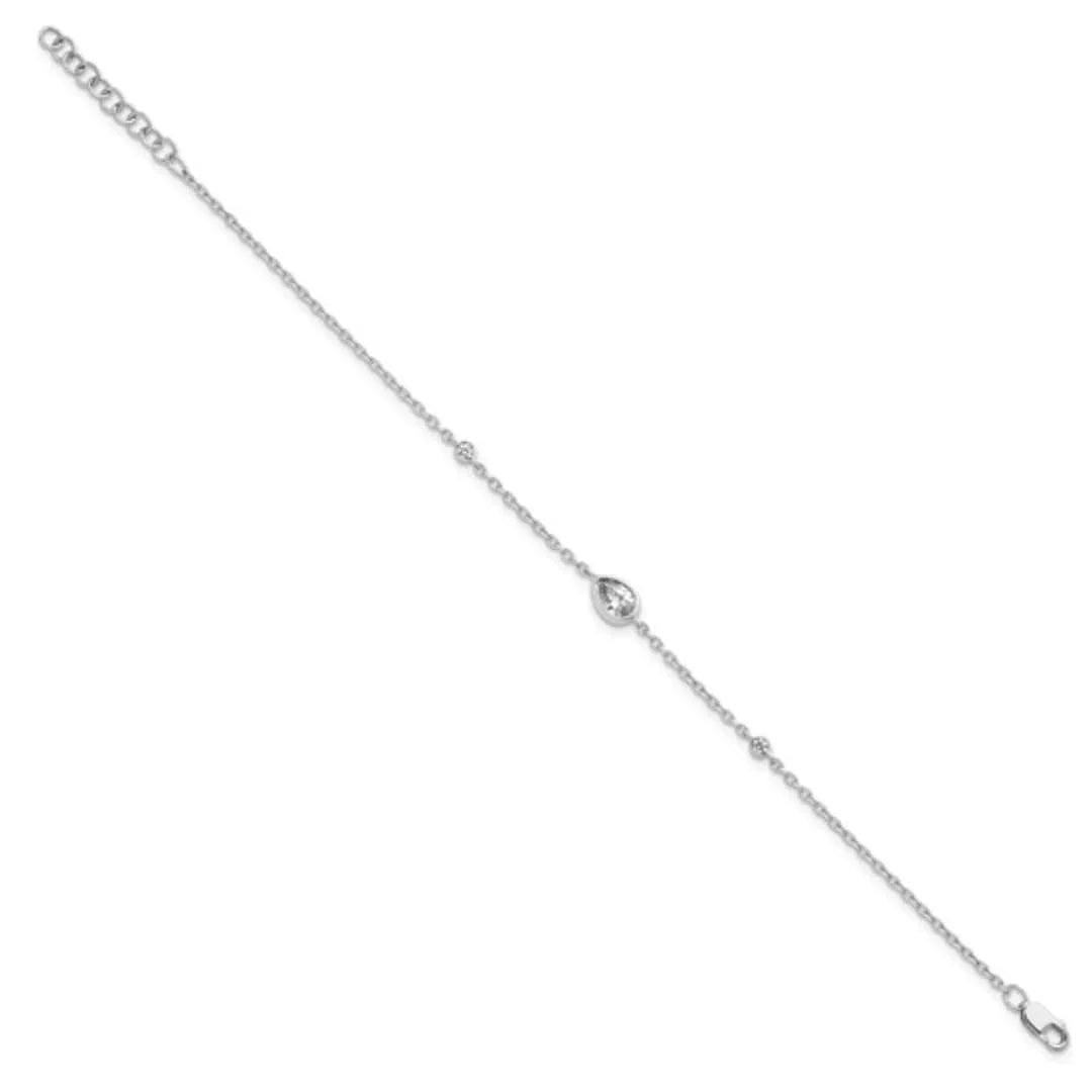 14k White Gold 3/8 Carat Lab Grown Diamond Tennis Bracelet - Fine Diamond