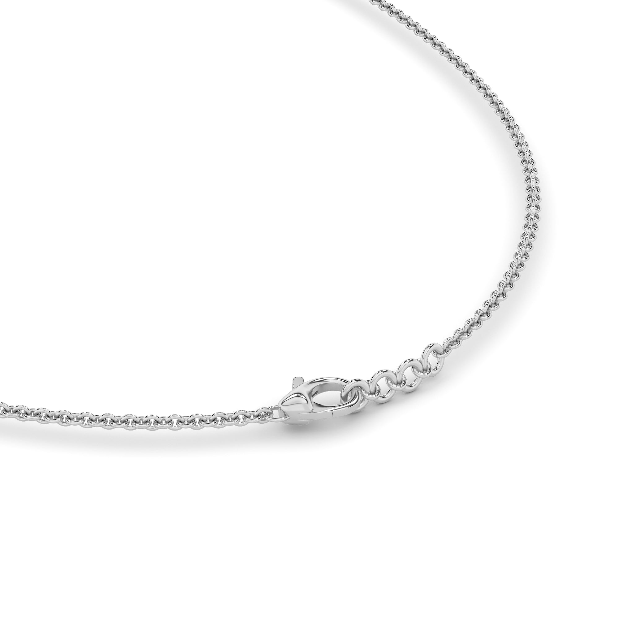 3.0ct Round Shaped Lab Grown Diamond (F/VS) Graduating half Necklace in 14K White Gold