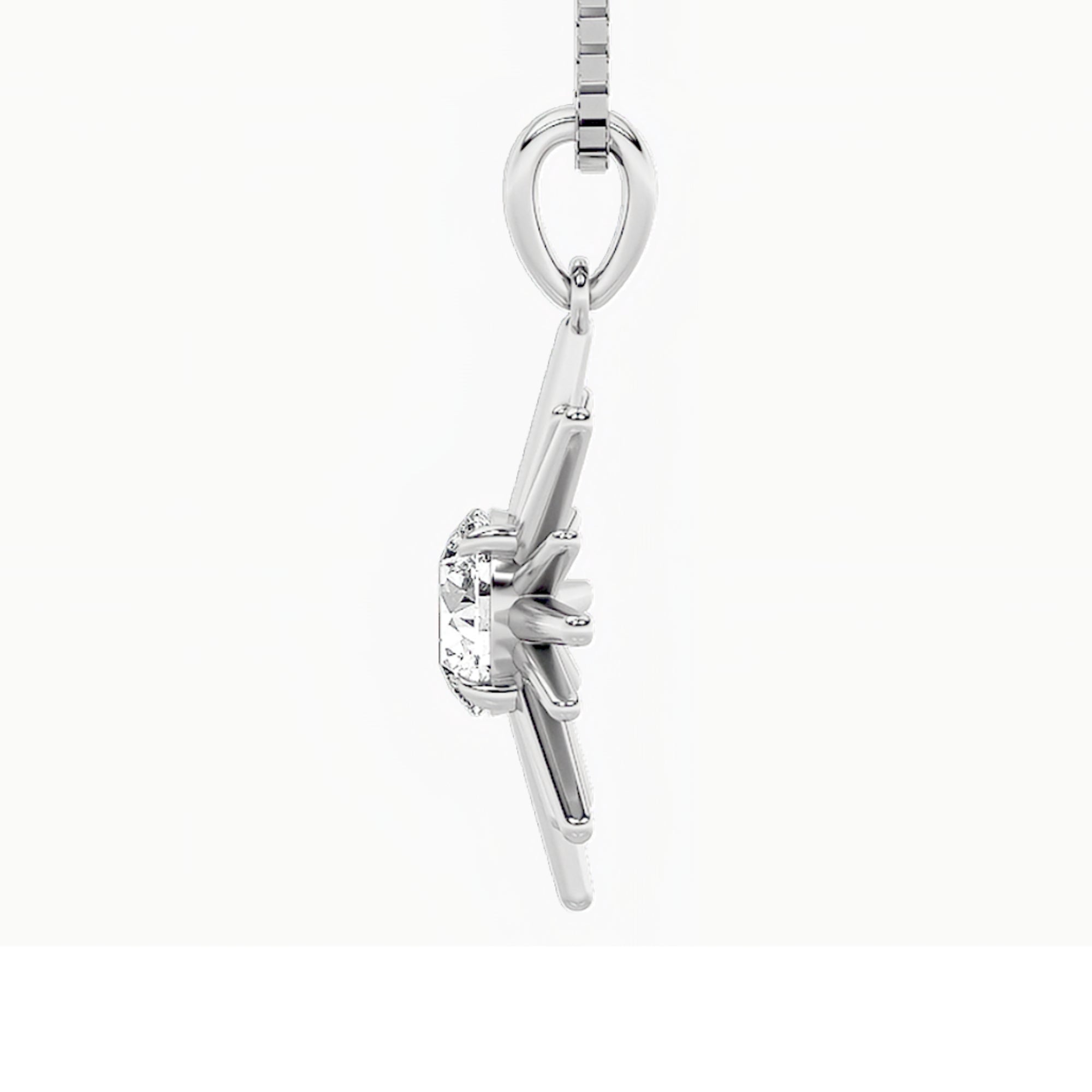 1.5ct Round Shaped Lab Grown Diamond (F/VS) Astralis Pendant in 14K White Gold