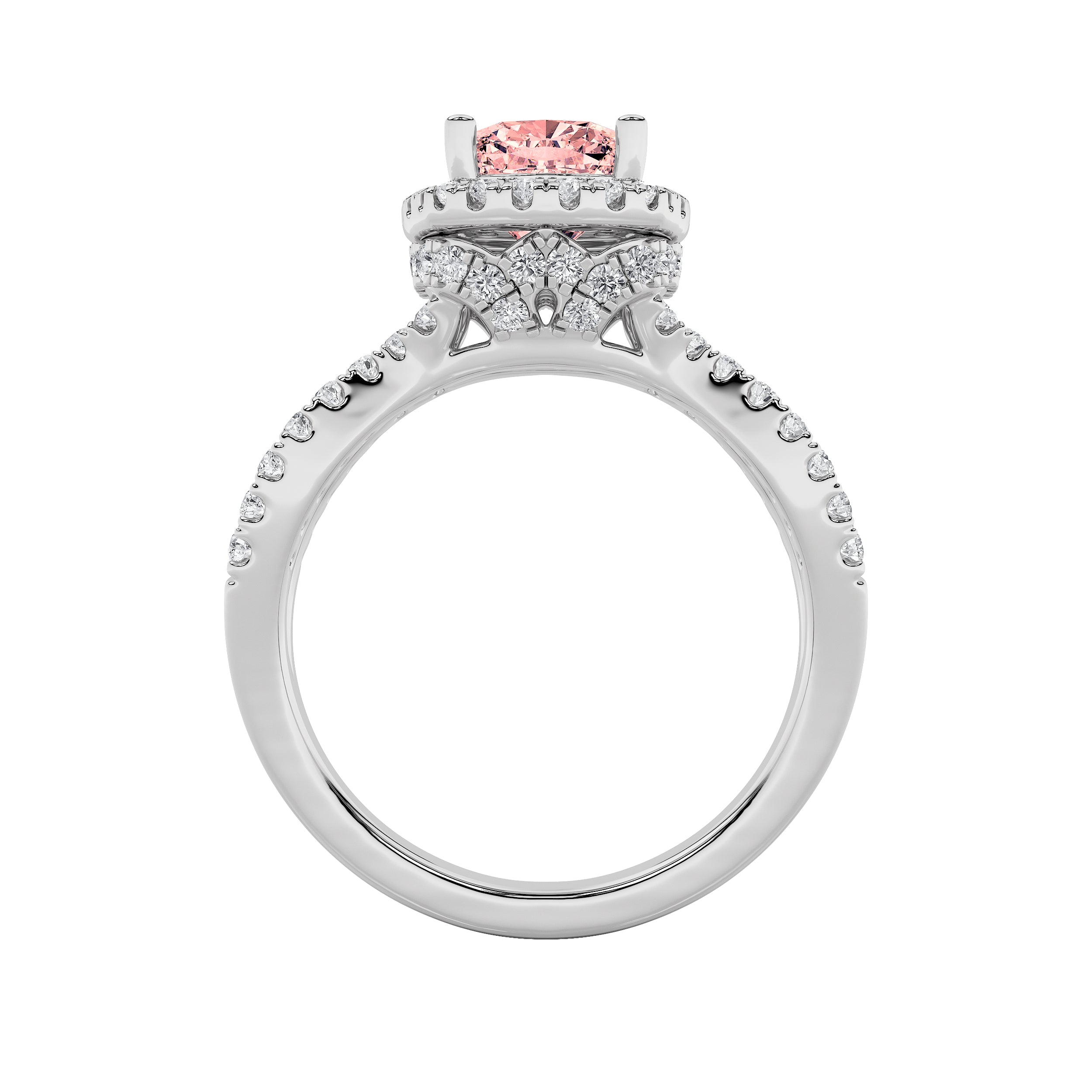 2Cttw Elongated Cushion Shaped Lab Grown Diamond (F/VS) Ring in 14K Gold