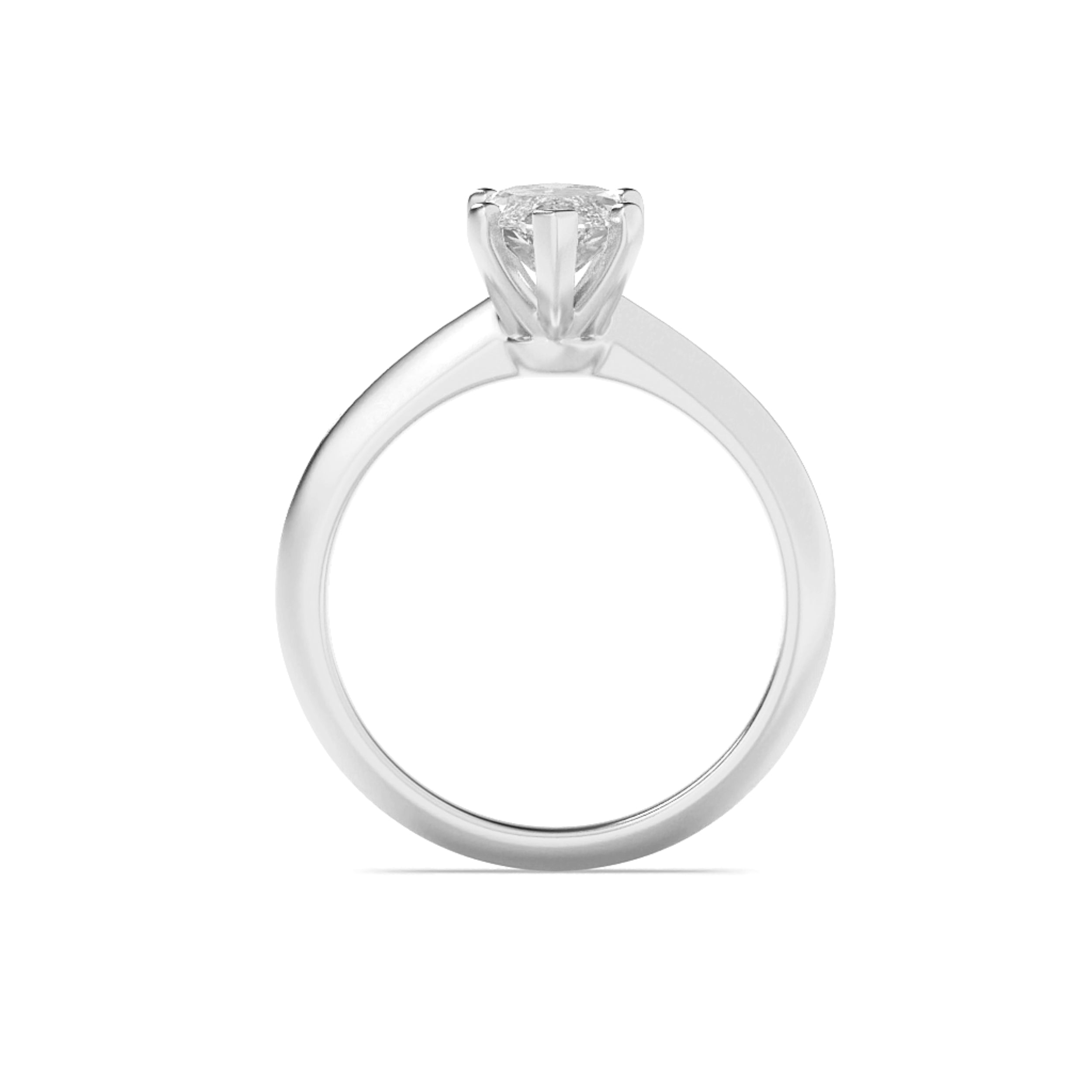 2.5Cttw Marquise Shaped Lab Grown Diamond (F/VS) Knife Edge Shank Solitaire Engagement Ring in 14K Gold