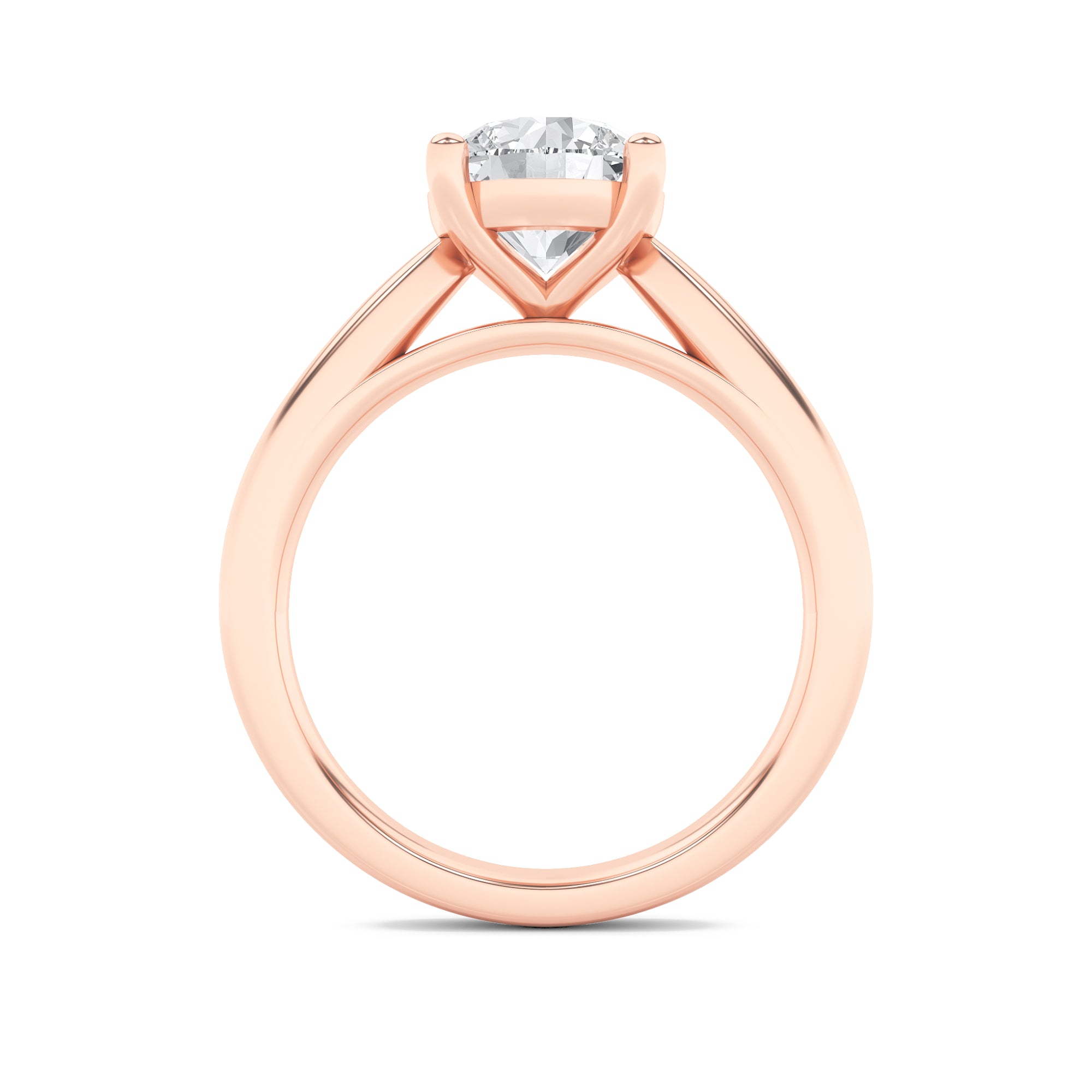 2Cttw Round Shaped Lab Grown Diamond (G/VS) Classic Shank Solitaire Engagement Ring in 14K Gold