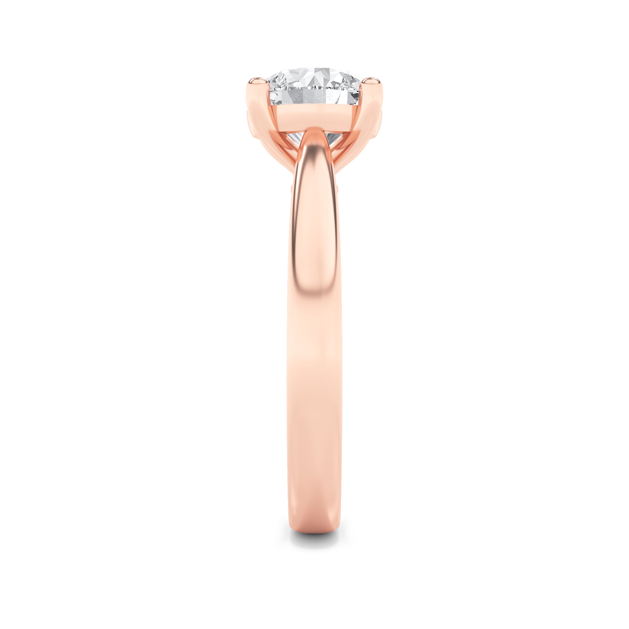 2Cttw Round Shaped Lab Grown Diamond (G/VS) Classic Shank Solitaire Engagement Ring in 14K Gold