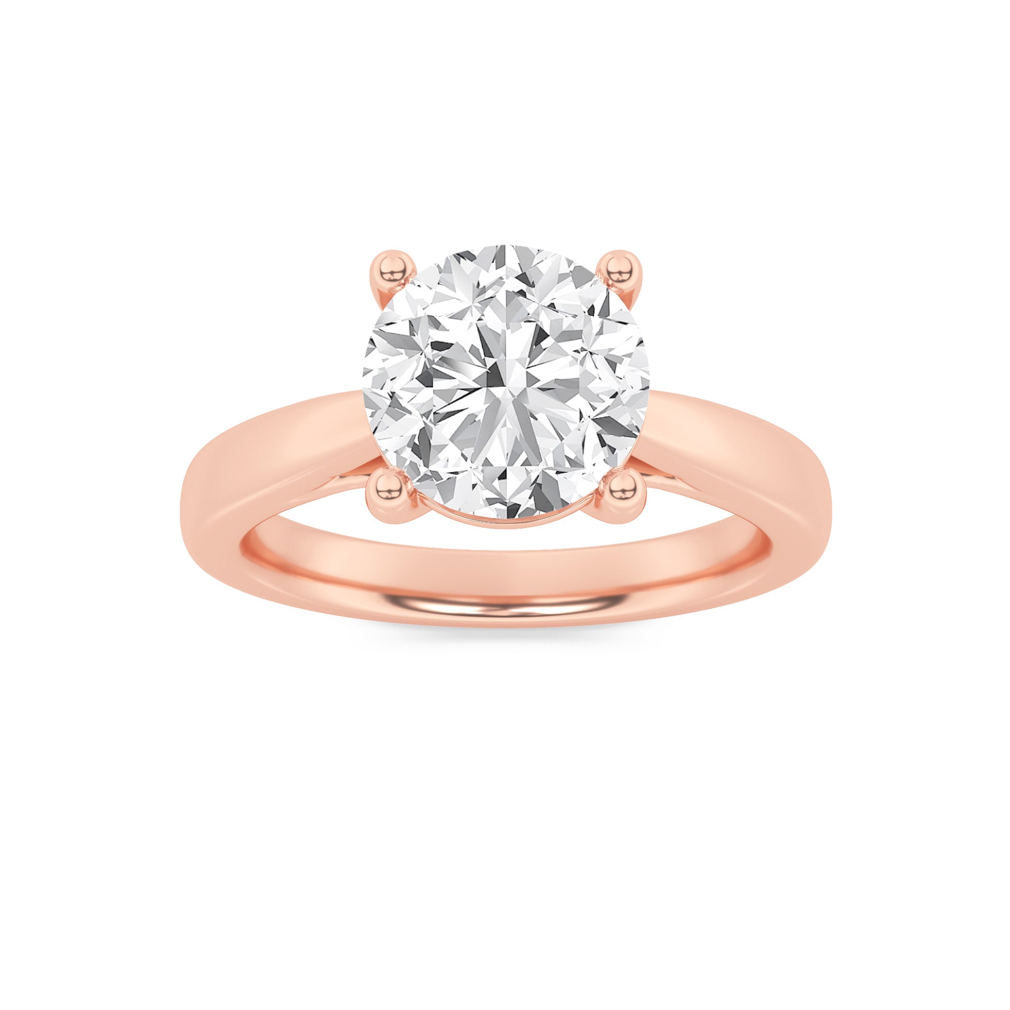 1Cttw Round Shaped Lab Grown Diamond (F/VS) InsertJacket Ring in 14K Gold