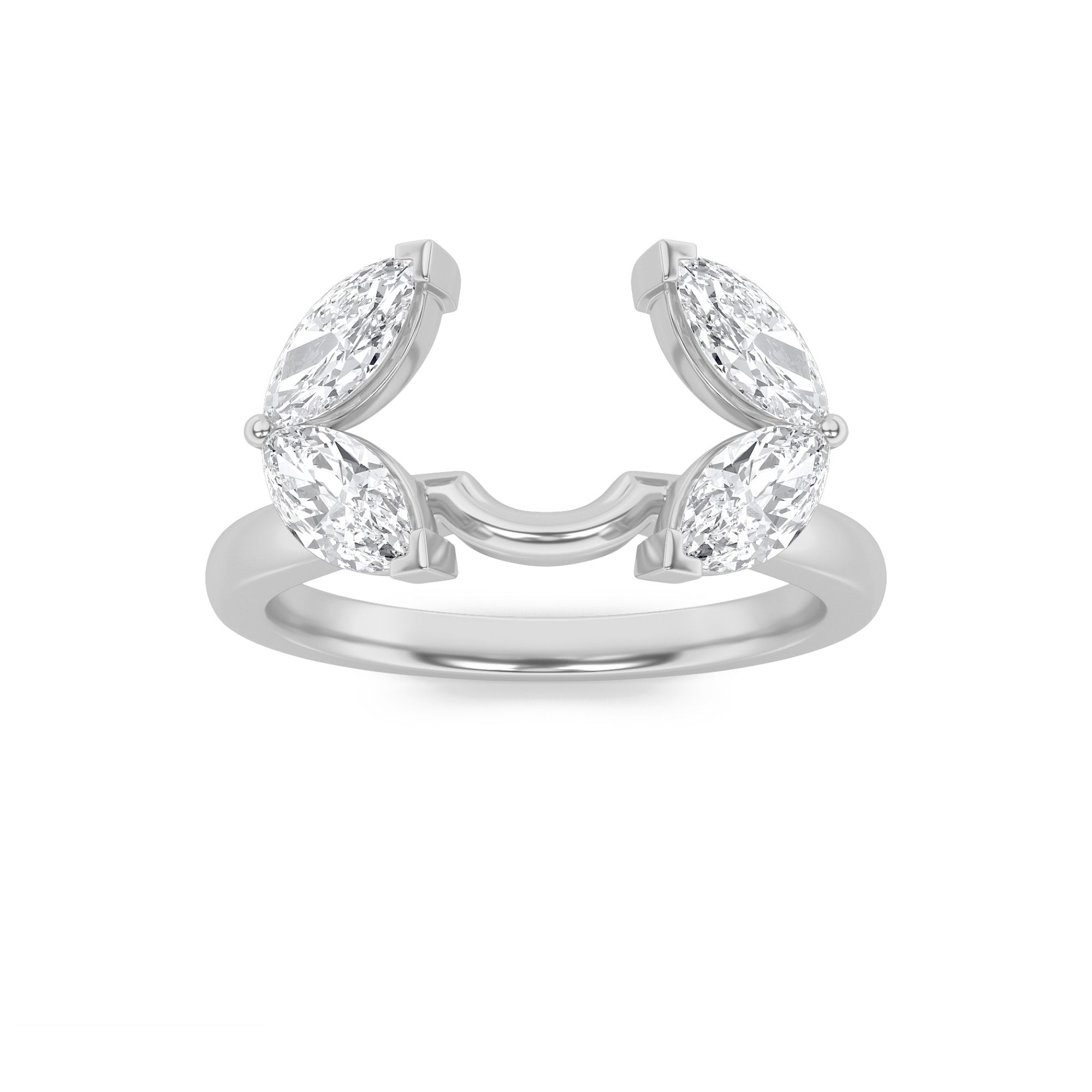 1Cttw Marquise Shaped Lab Grown Diamond (F/VS) Wrap Ring in 14K Gold