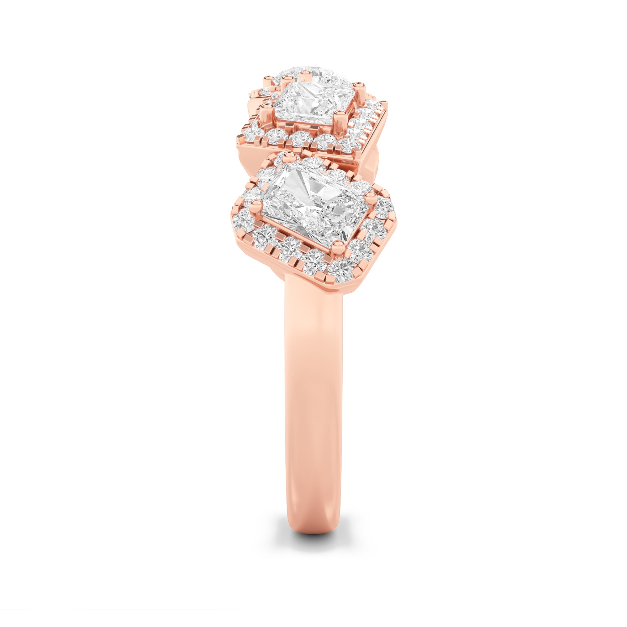 1.5Cttw Mix Shaped Lab Grown Diamond (F/VS) Five Stone Ring in 14K Gold