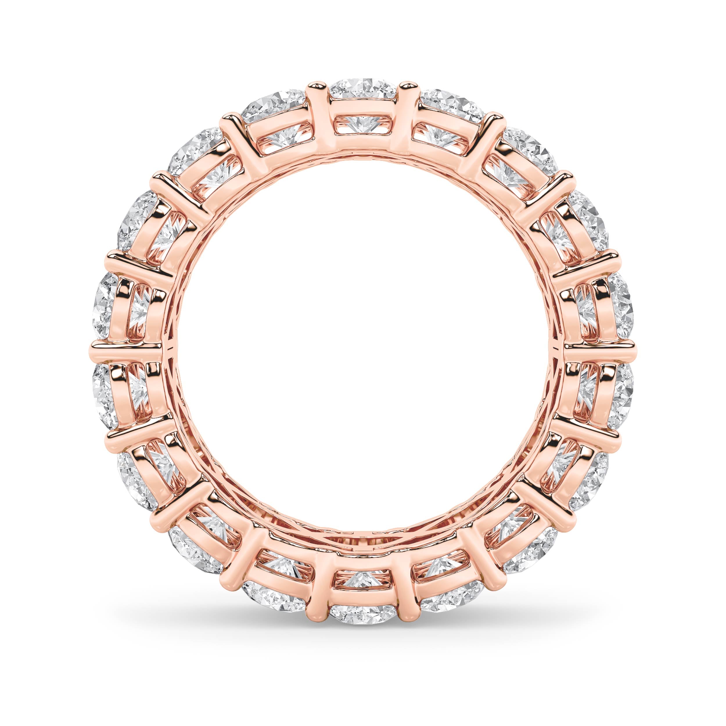 8Cttw Round Shaped Lab Grown Diamond (F/VS) Eternity Band Ring in 14K Gold