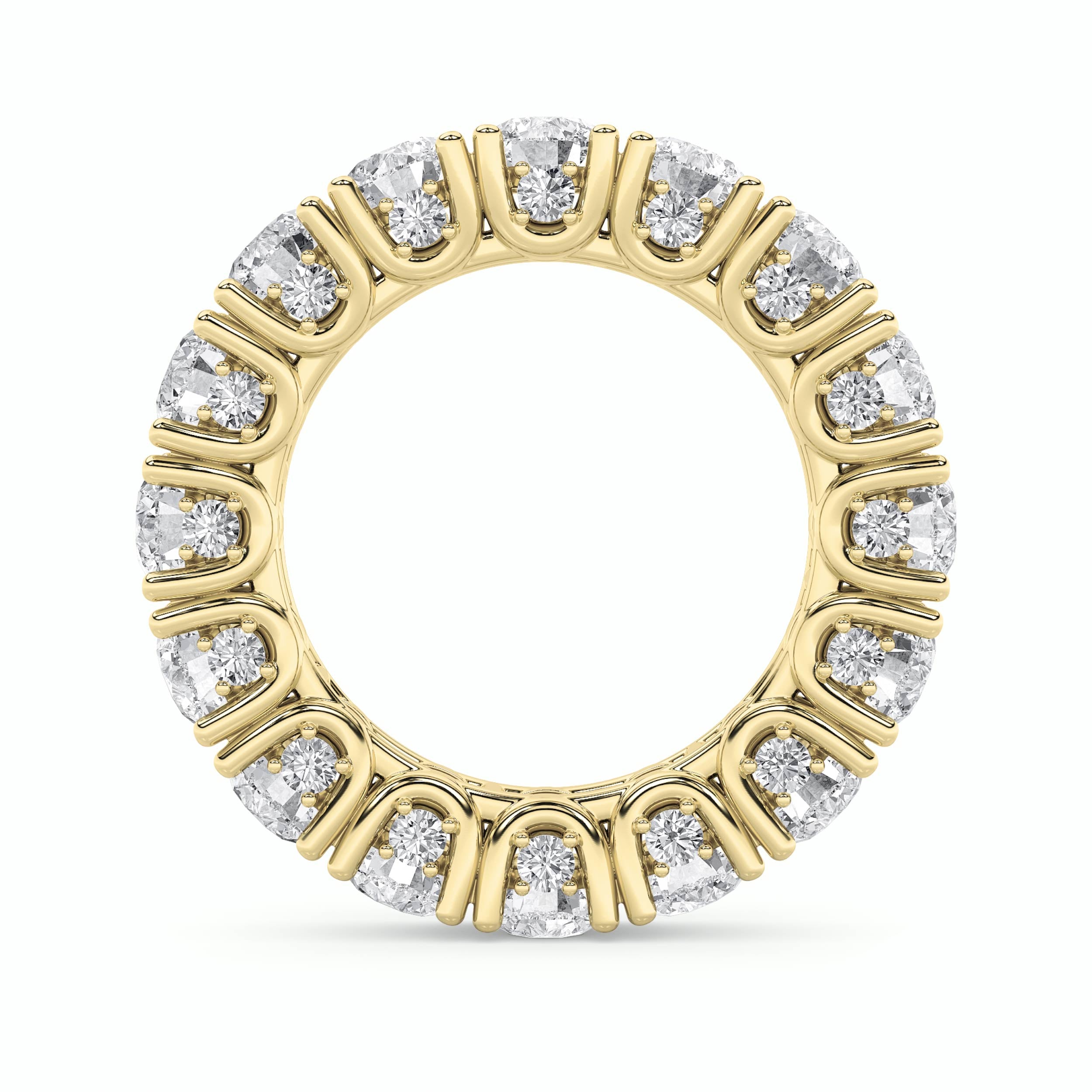 7Cttw Round Shaped Lab Grown Diamond (F/VS) Eternity Band Ring in 14K Gold