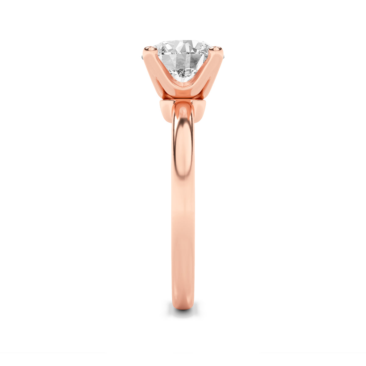 2Cttw Round Shaped Lab Grown Diamond (F/VS) Classic Solitaire Engagement Ring in 14K Gold