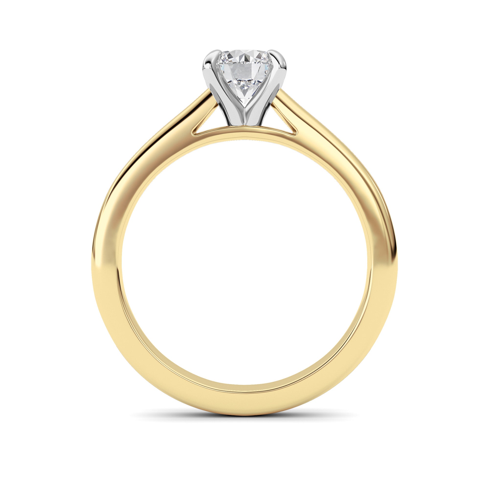 0.75Cttw Round Shaped Lab Grown Diamond (E/VS) Classic Solitaire Engagement Ring in 14K Gold
