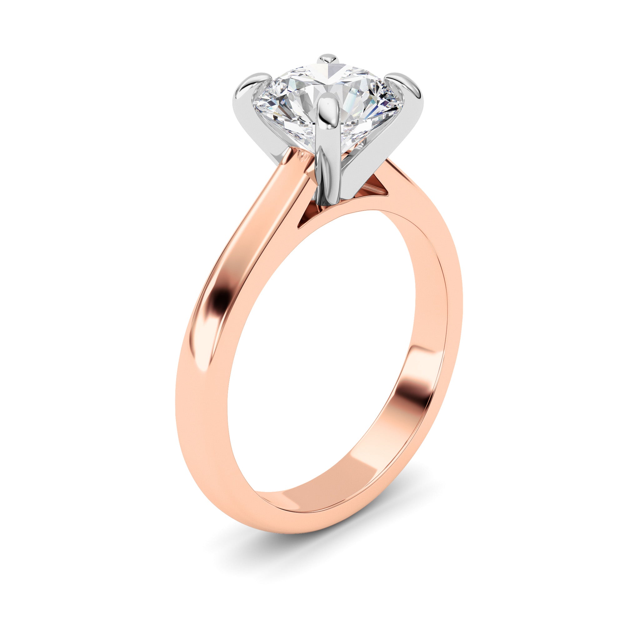 2Cttw Round Shaped Lab Grown Diamond (E/VS) Classic Solitaire Engagement Ring in 14K Gold