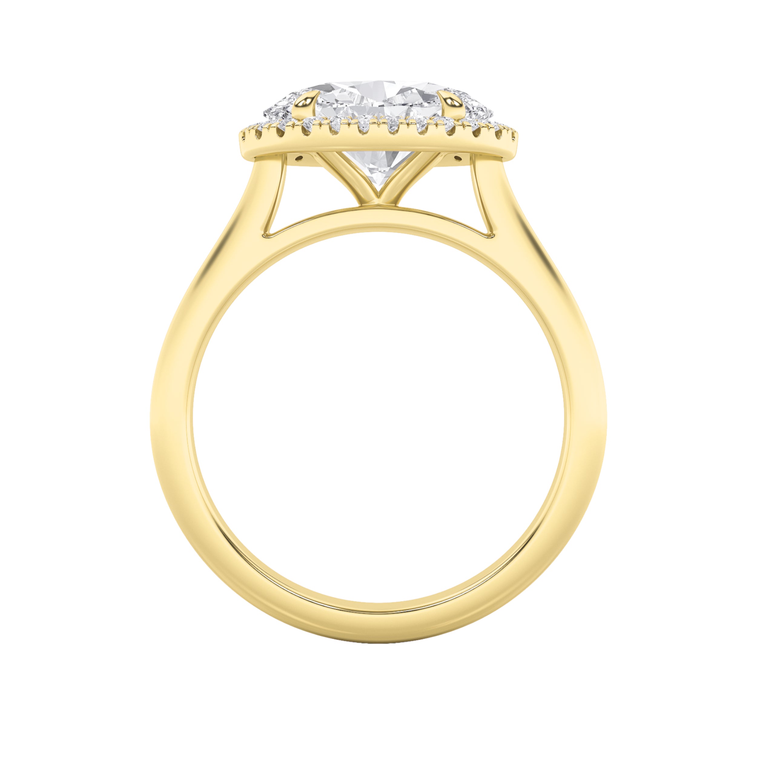 2Cttw Oval Shaped Lab Grown Diamond (F/VS) East West Accented Solitaire Ring in 14K Gold