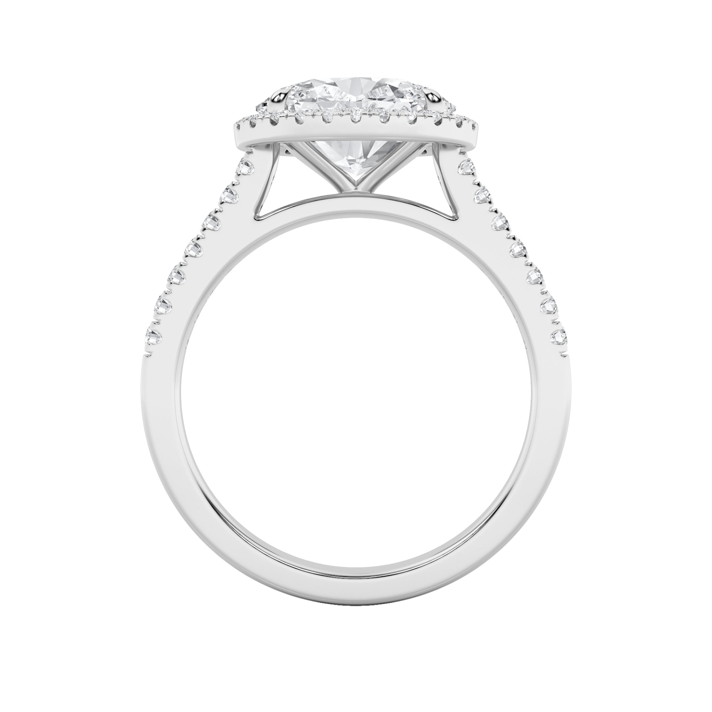 2Cttw Oval Shaped Lab Grown Diamond (F/VS) East West Accented Solitaire Ring in 14K Gold