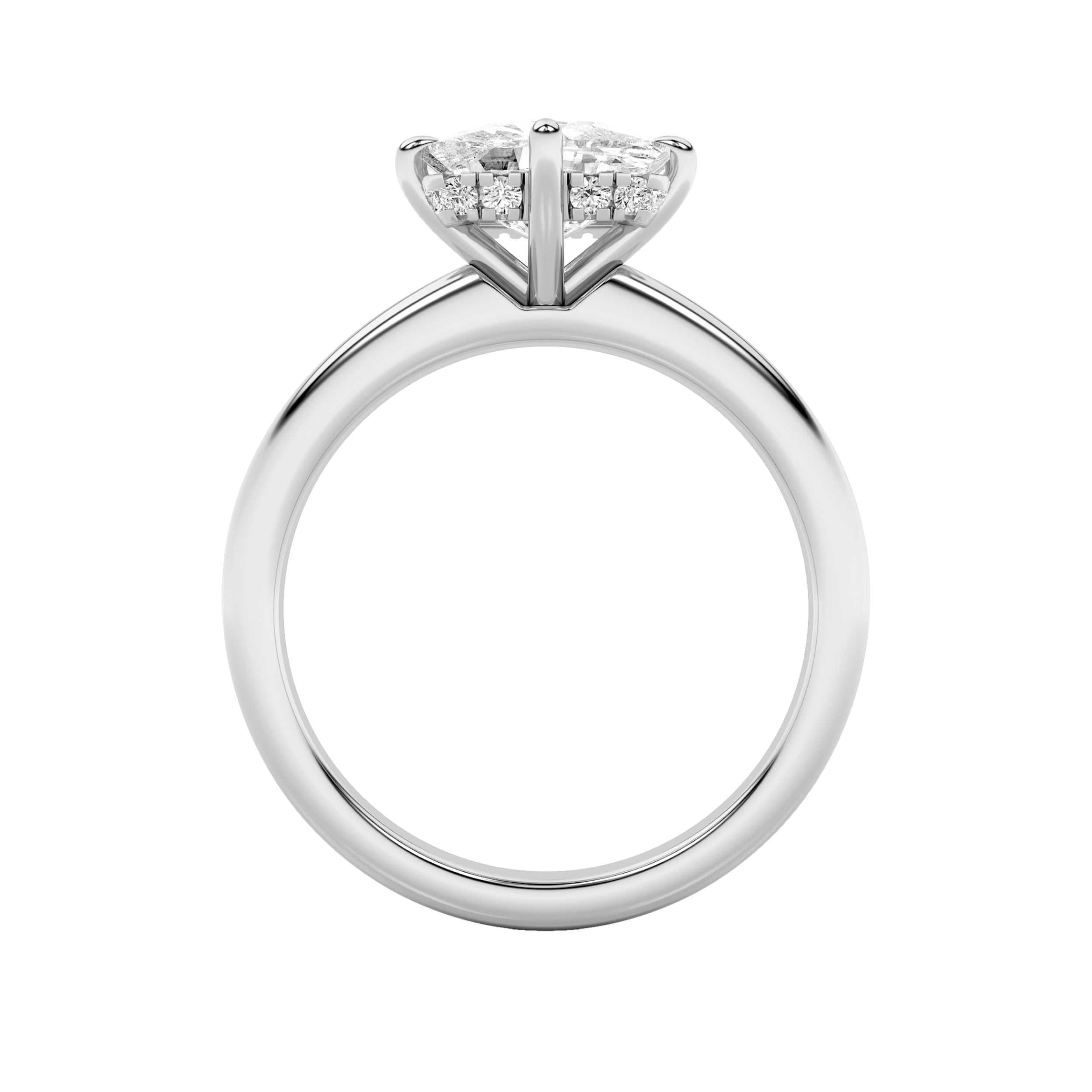 1.5Cttw Elongated Cushion Shaped Lab Grown Diamond(F/VS) East West Solitaire Ring in 14K Gold