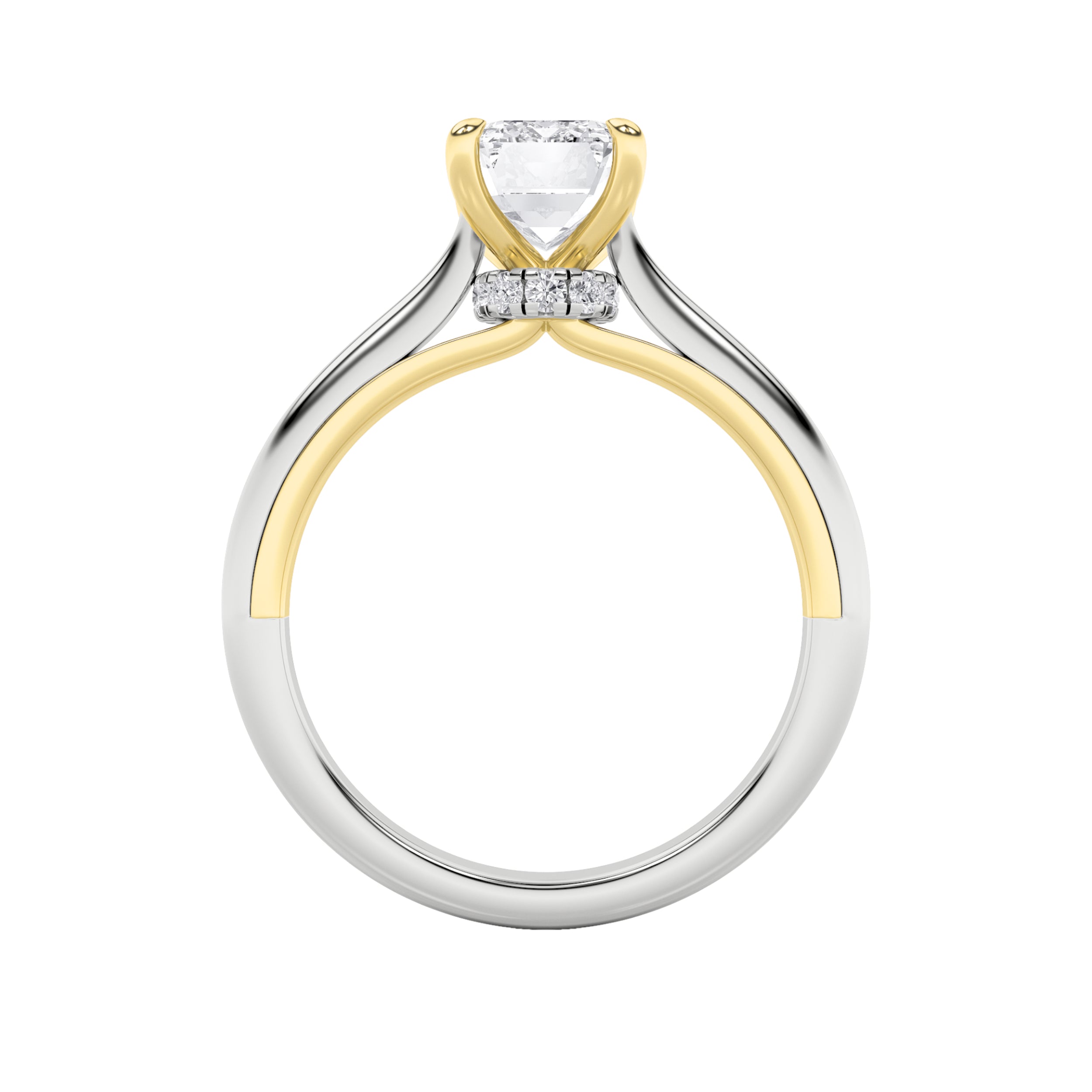 2Cttw Emerald Shaped Lab Grown Diamond (F/VS) Solitaire Engagement Ring in 14K Gold