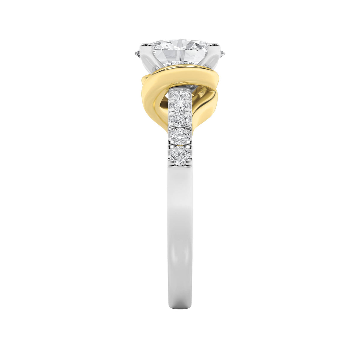 2Cttw Oval Shaped Lab Grown Diamond (F/VS) Solitaire Engagement Ring in 14K Gold