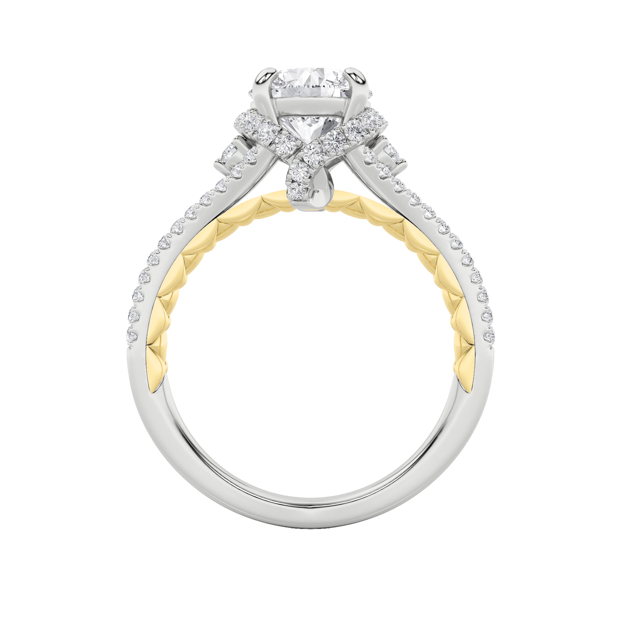 2Cttw Round Shaped Lab Grown Diamond (F/VS) Solitaire Engagement Ring in 14K Gold