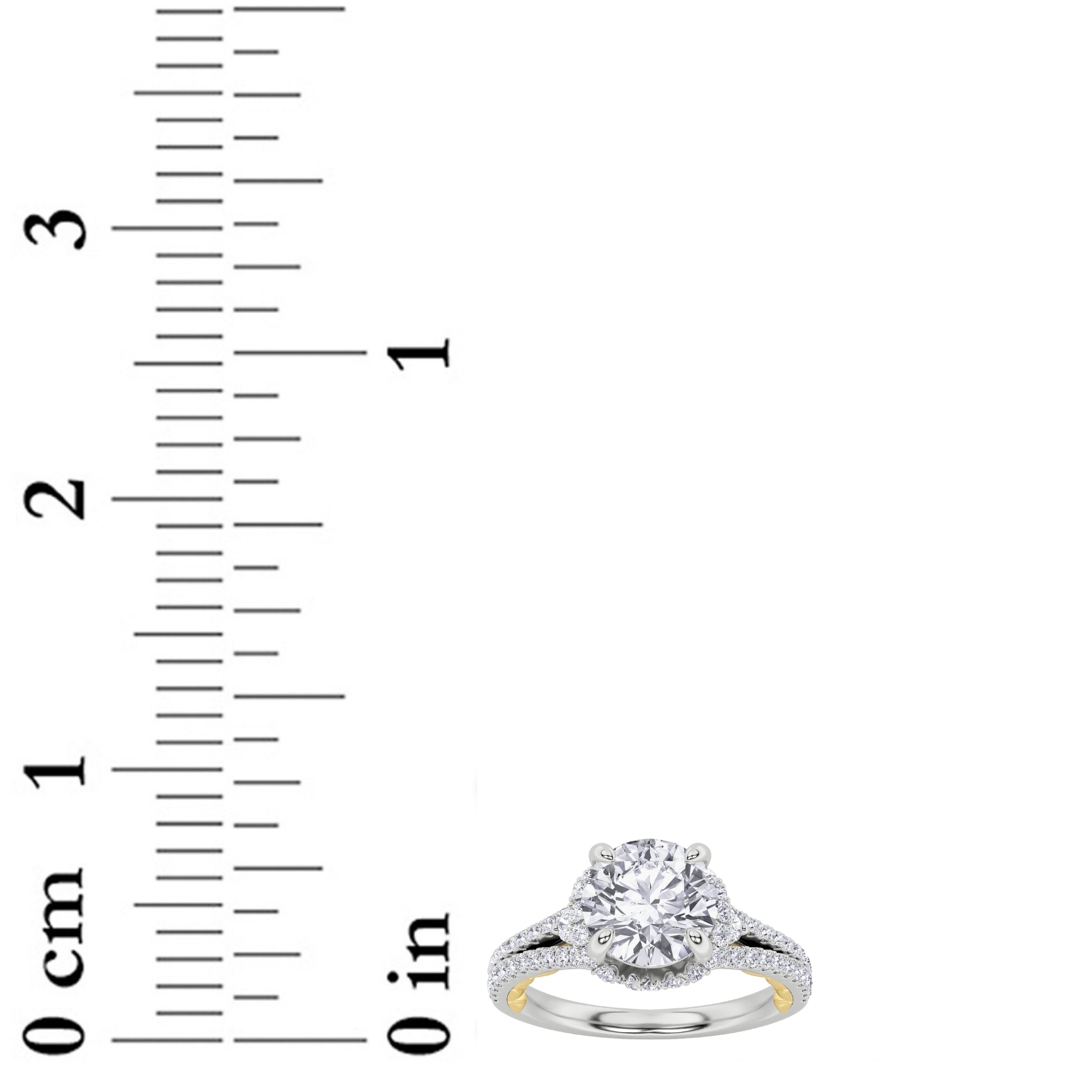 2Cttw Round Shaped Lab Grown Diamond (F/VS) Solitaire Engagement Ring in 14K Gold