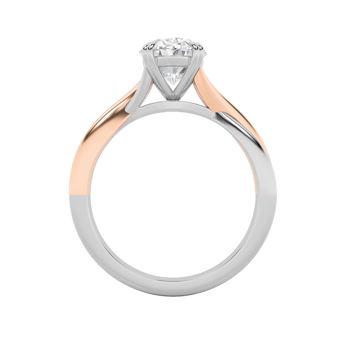 2Cttw Oval Shaped Lab Grown Diamond (F/VS) Solitaire Engagement Ring in 14K Gold