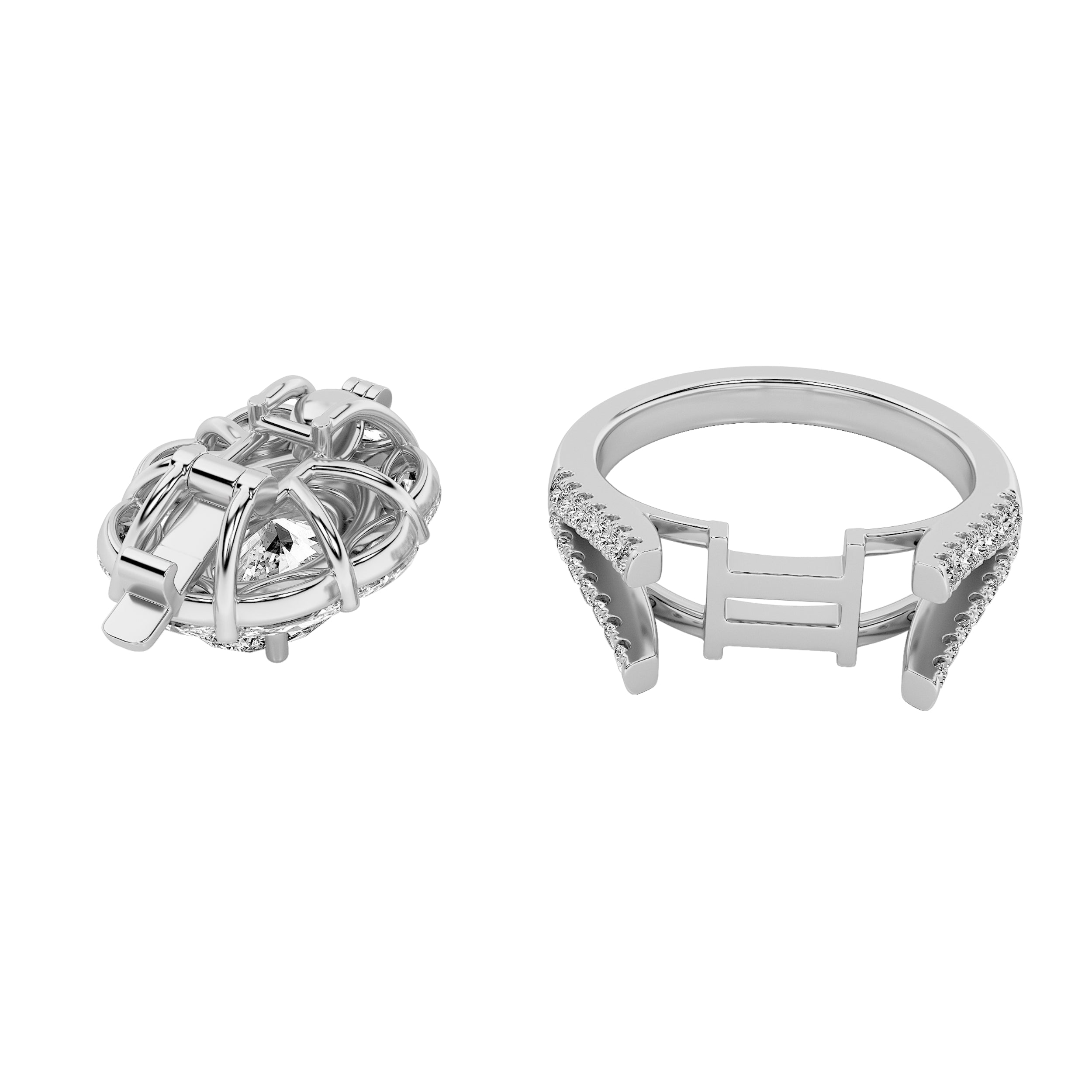 3.75Cttw Oval Shaped Lab Grown Diamond (G/VS) Ring in 14K Gold