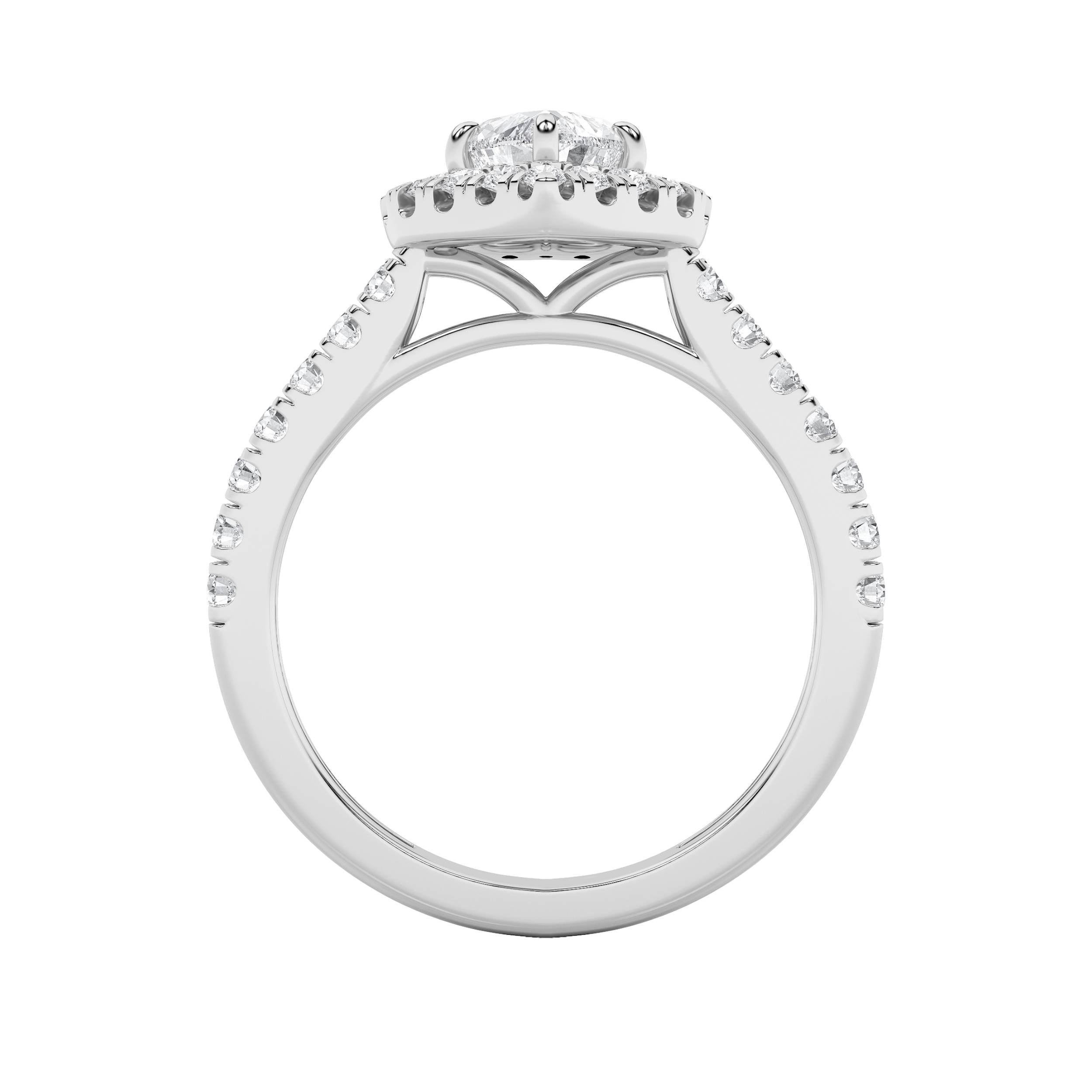1.5Cttw Heart Shaped Lab Grown Diamond (F/VS) Heart Shaped Ring in 14K Gold