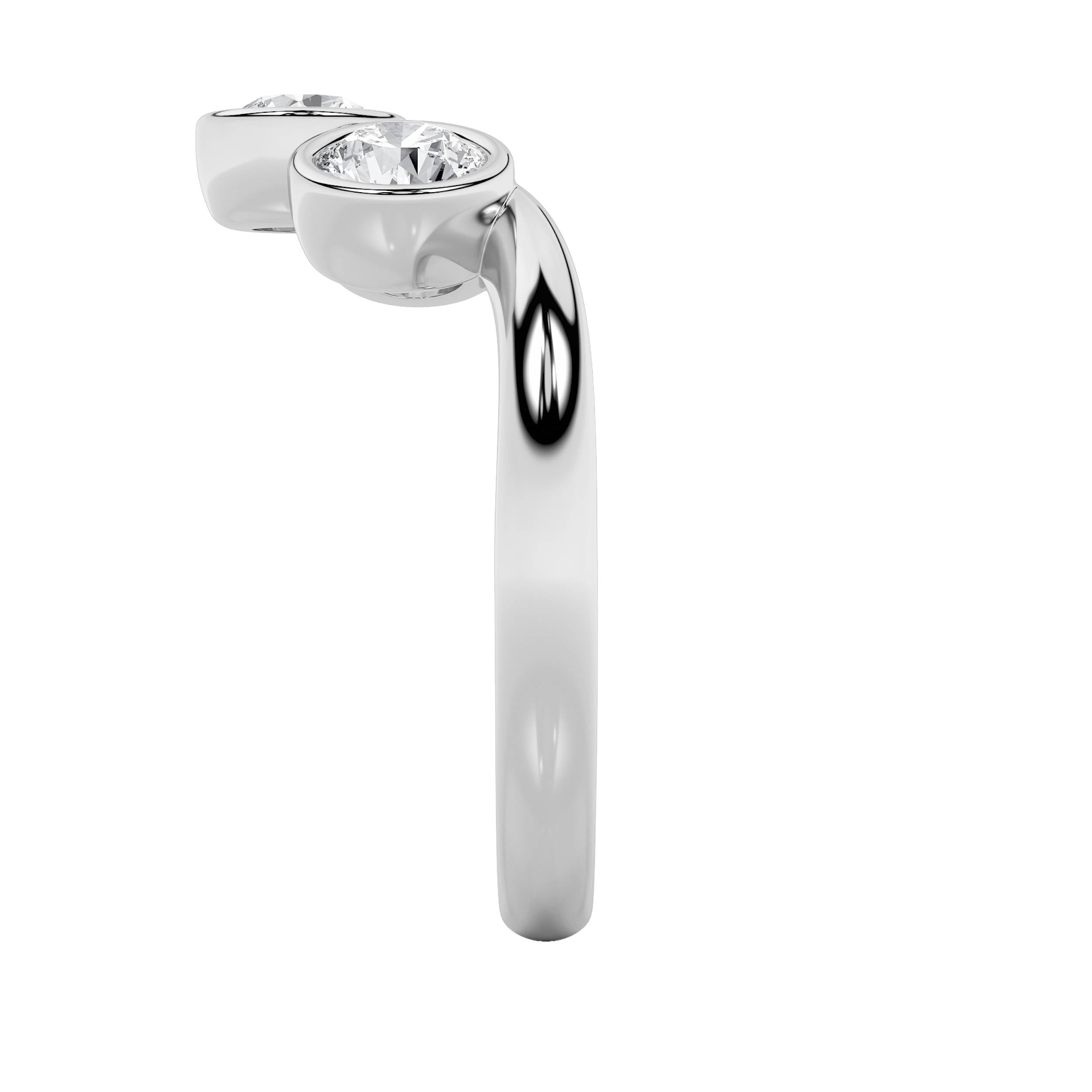 1Cttw Round Shaped Lab Grown Diamond (F/VS) ThreeStone Ring in 14K Gold