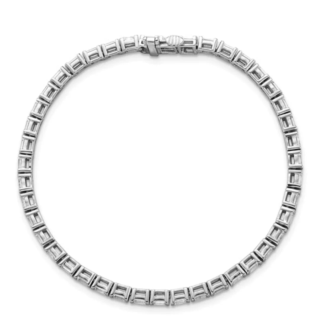 14k White Gold 4 Carat Lab Grown Diamond Tennis Bracelet - Fine Diamond