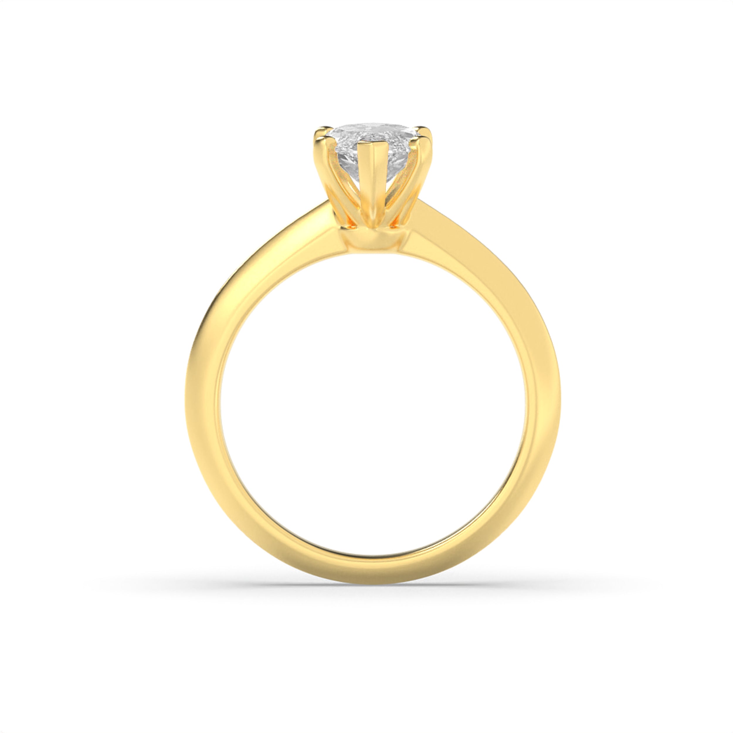1.5Cttw Marquise Shaped Lab Grown Diamond (F/VS) Knife Edge Shank Solitaire Engagement Ring in 14K Gold