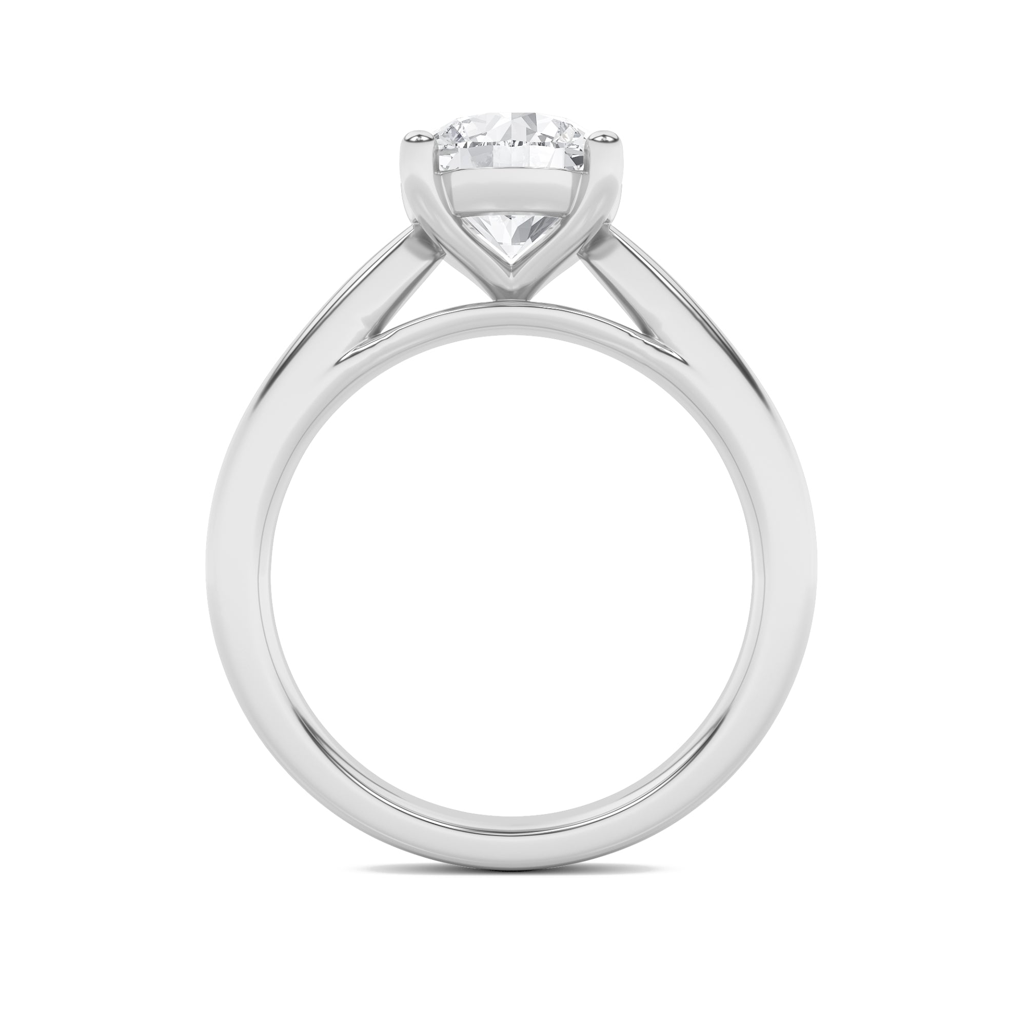 1Cttw Round Shaped Lab Grown Diamond (F/VS) InsertJacket Ring in 14K Gold