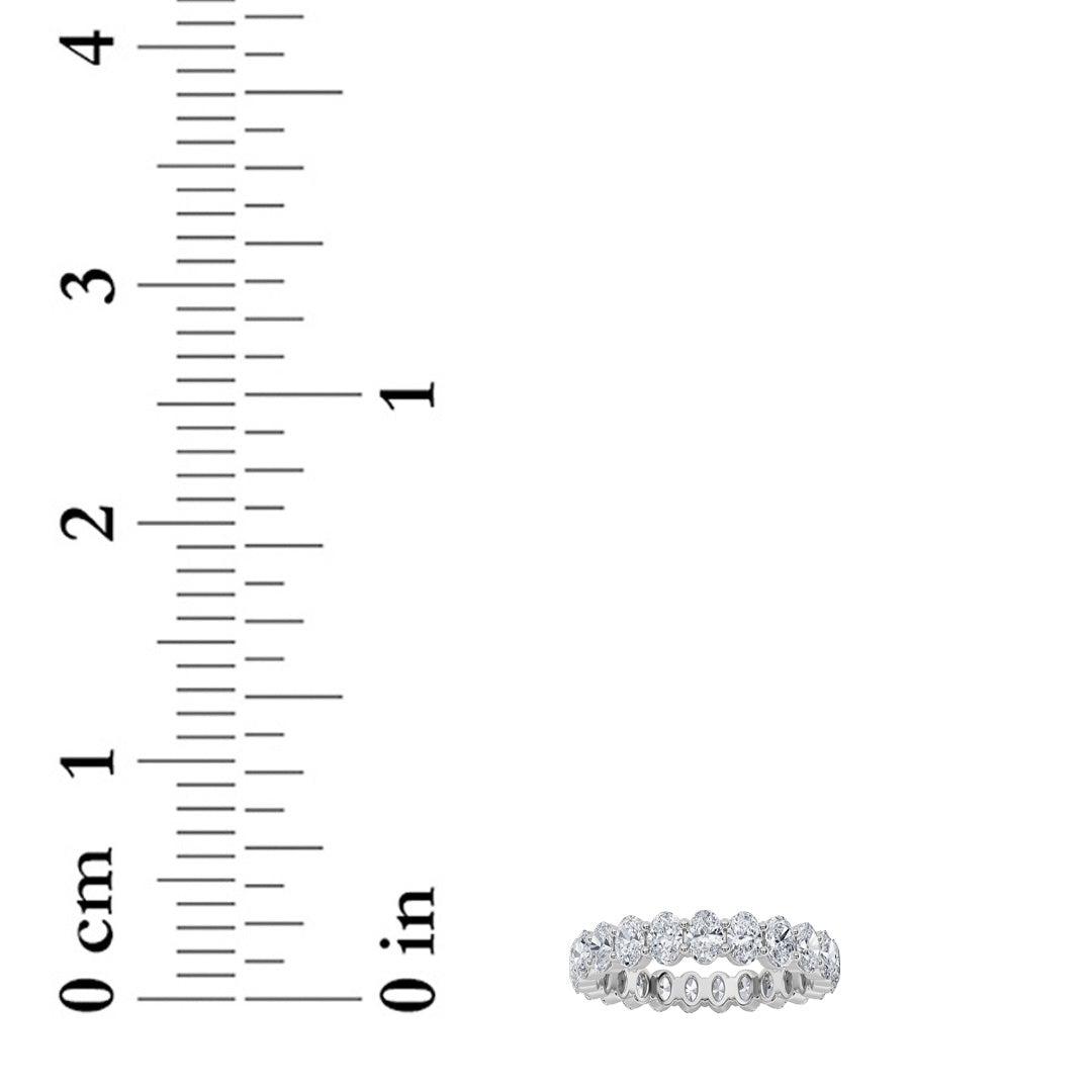 2.25Cttw Oval Shaped Lab Grown Diamond Split ProngEternity Ring in 14K Gold (F/VS)