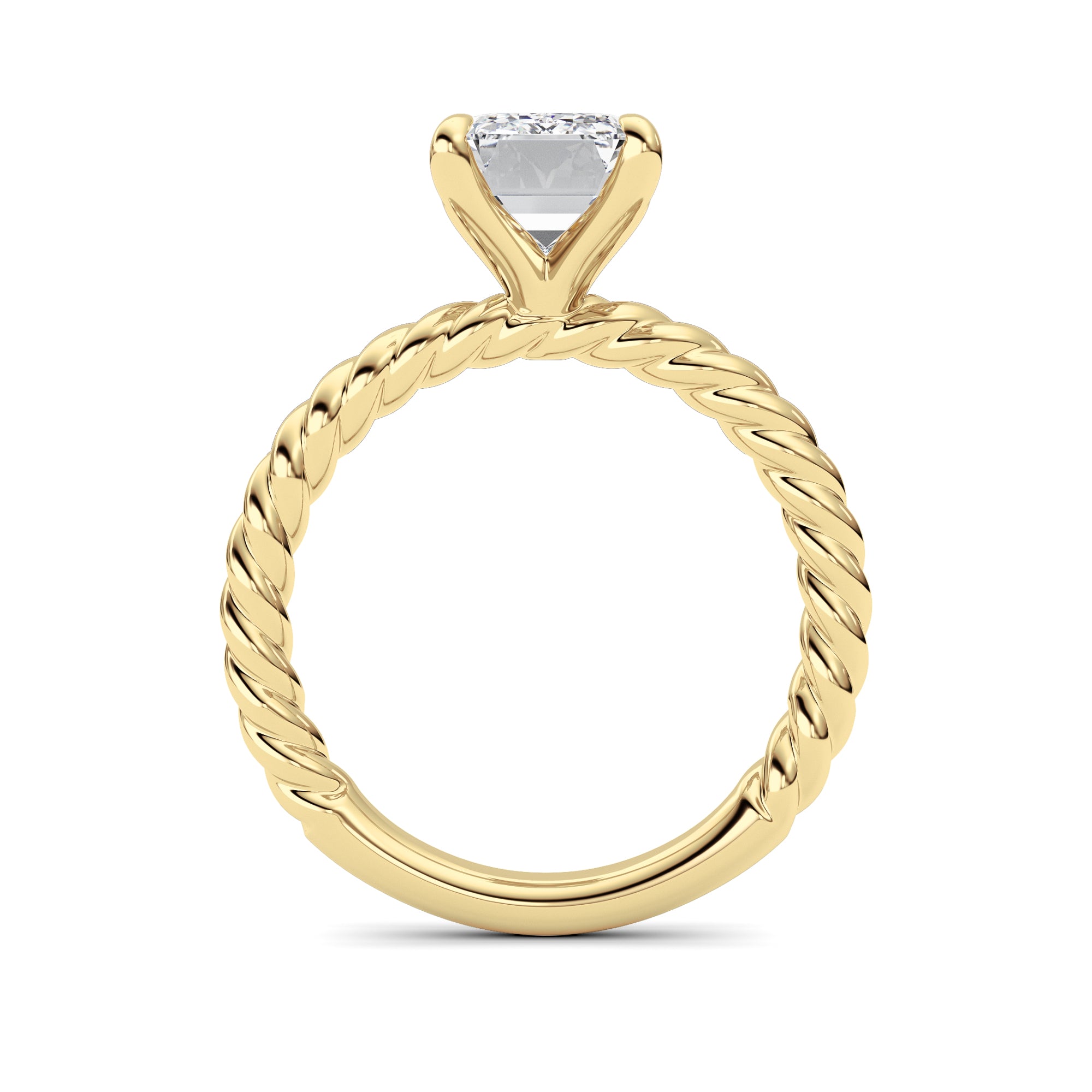 Radiant Lab Grown Diamond (F/VS ) Ring in 14K Gold