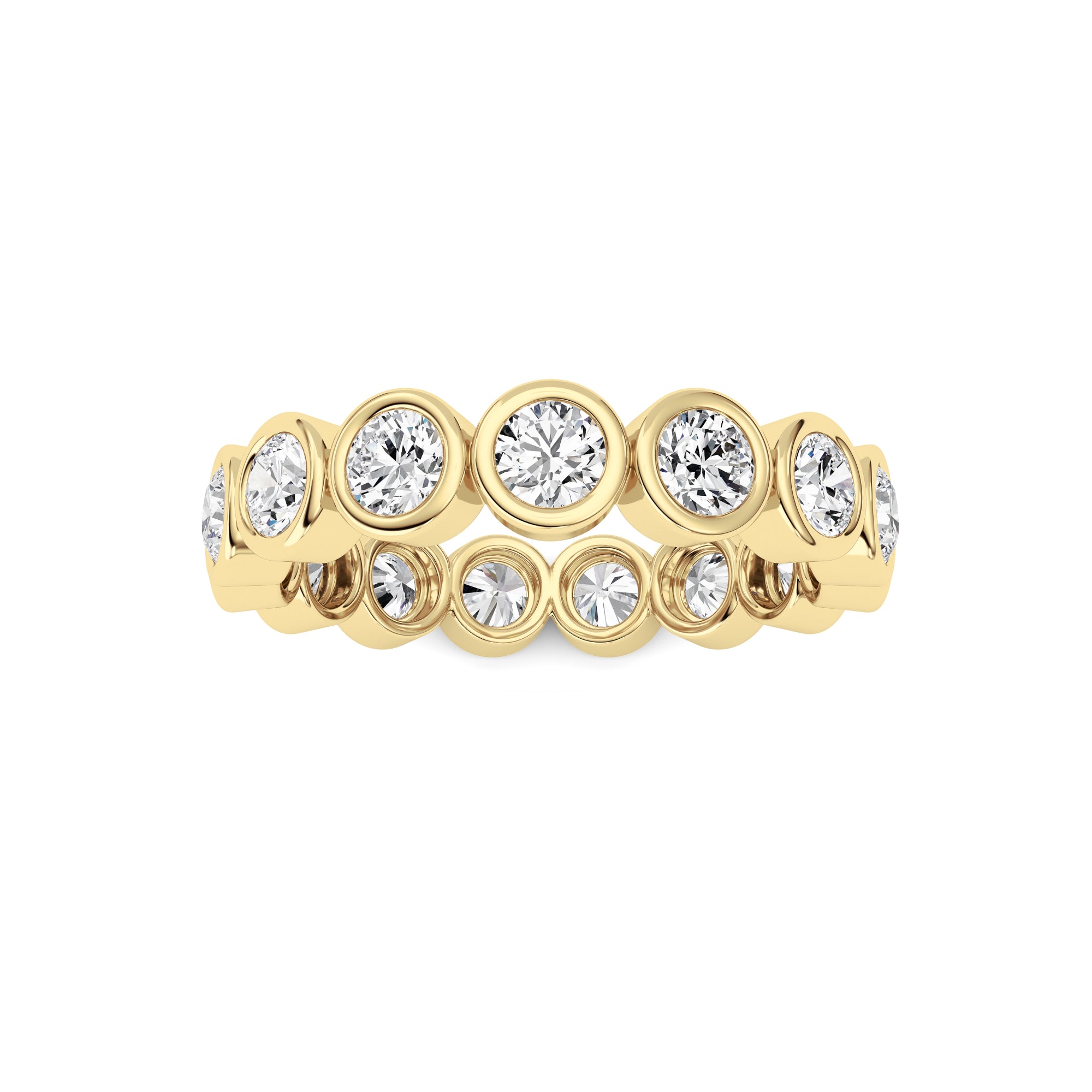 1.5Cttw Round Shaped Lab Grown Diamond (F/VS) Eternity Band Ring in 14K Gold