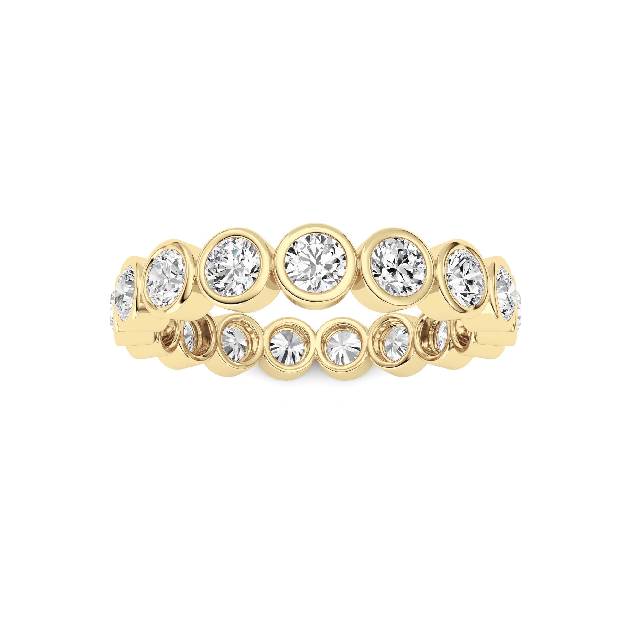 1.8Cttw Round Shaped Lab Grown Diamond (F/VS) Eternity Band Ring in 14K Gold