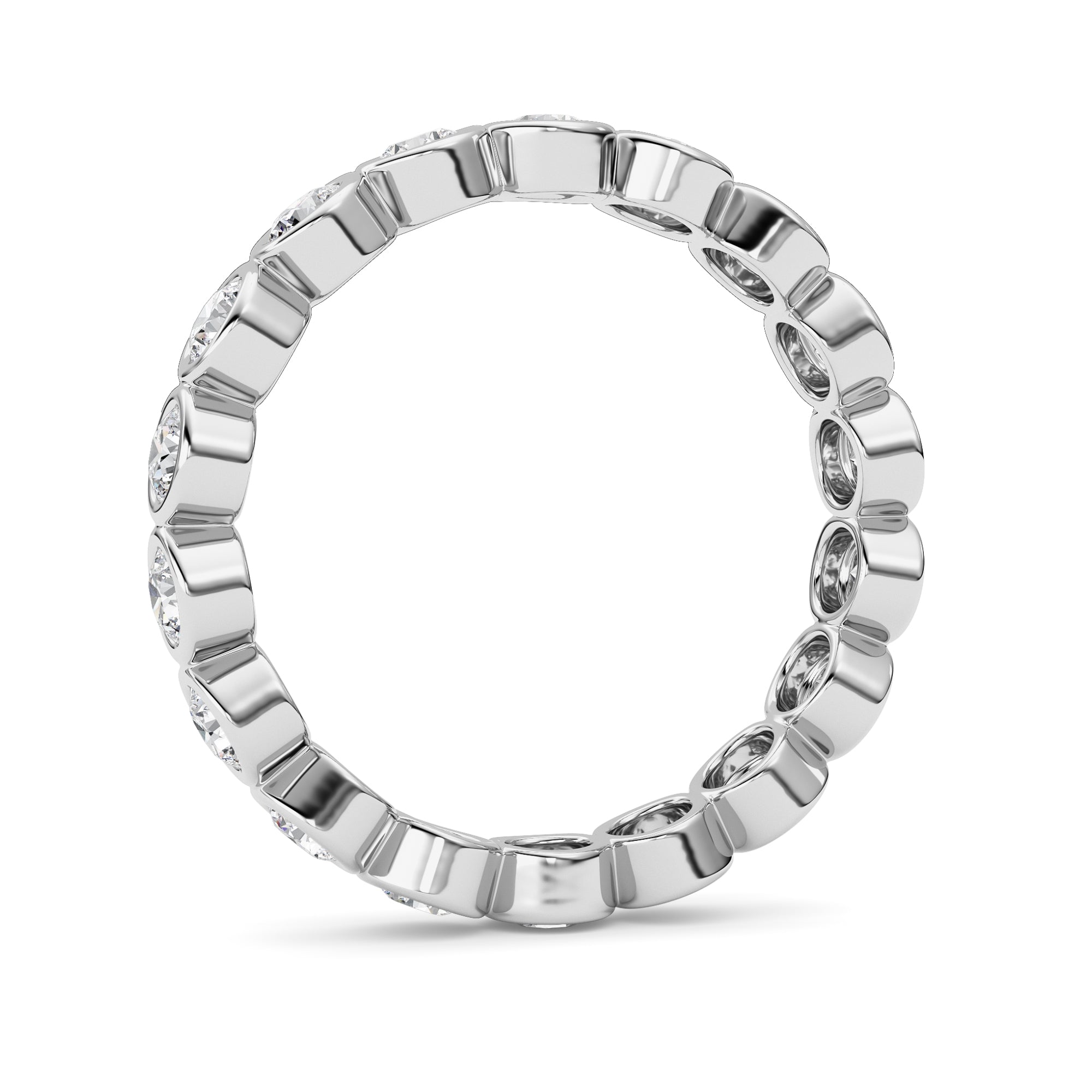 1.8Cttw Round Shaped Lab Grown Diamond (F/VS) Eternity Band Ring in 14K Gold