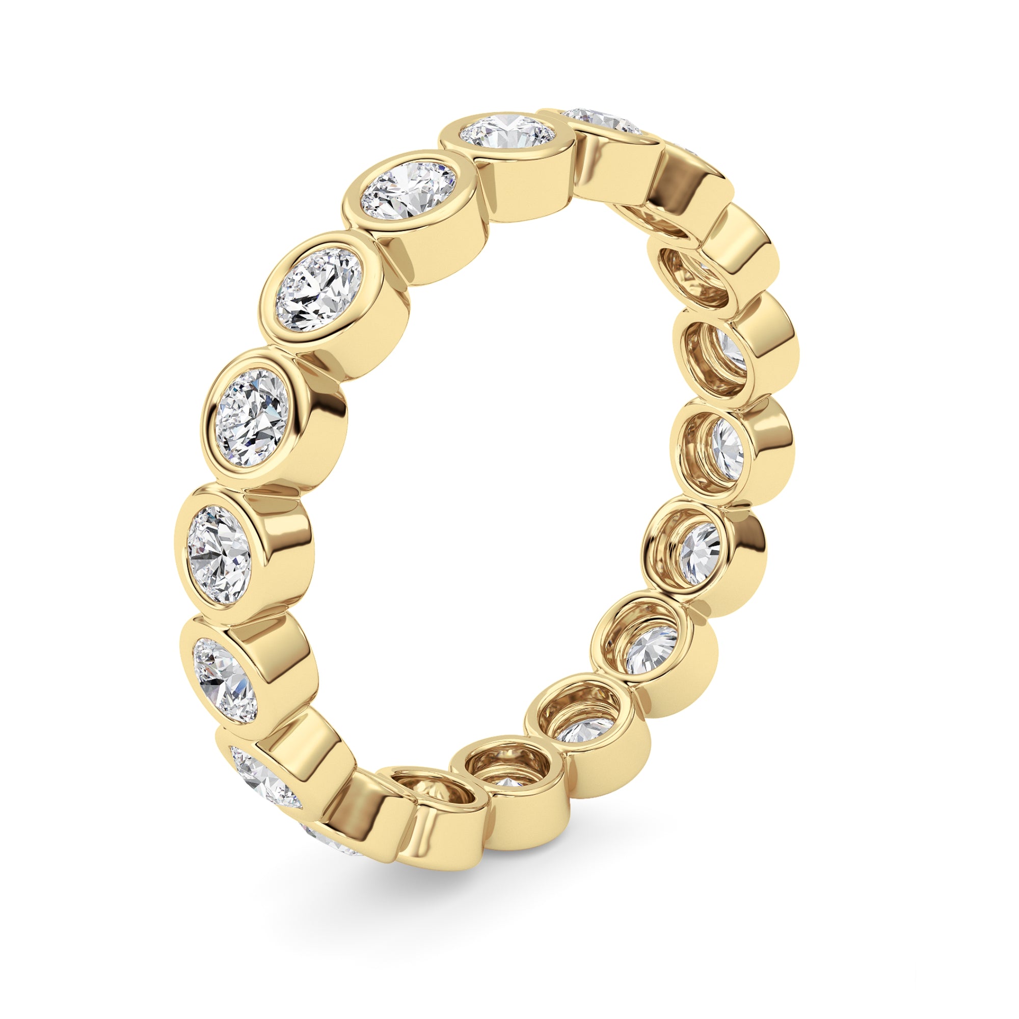 1.8Cttw Round Shaped Lab Grown Diamond (F/VS) Eternity Band Ring in 14K Gold