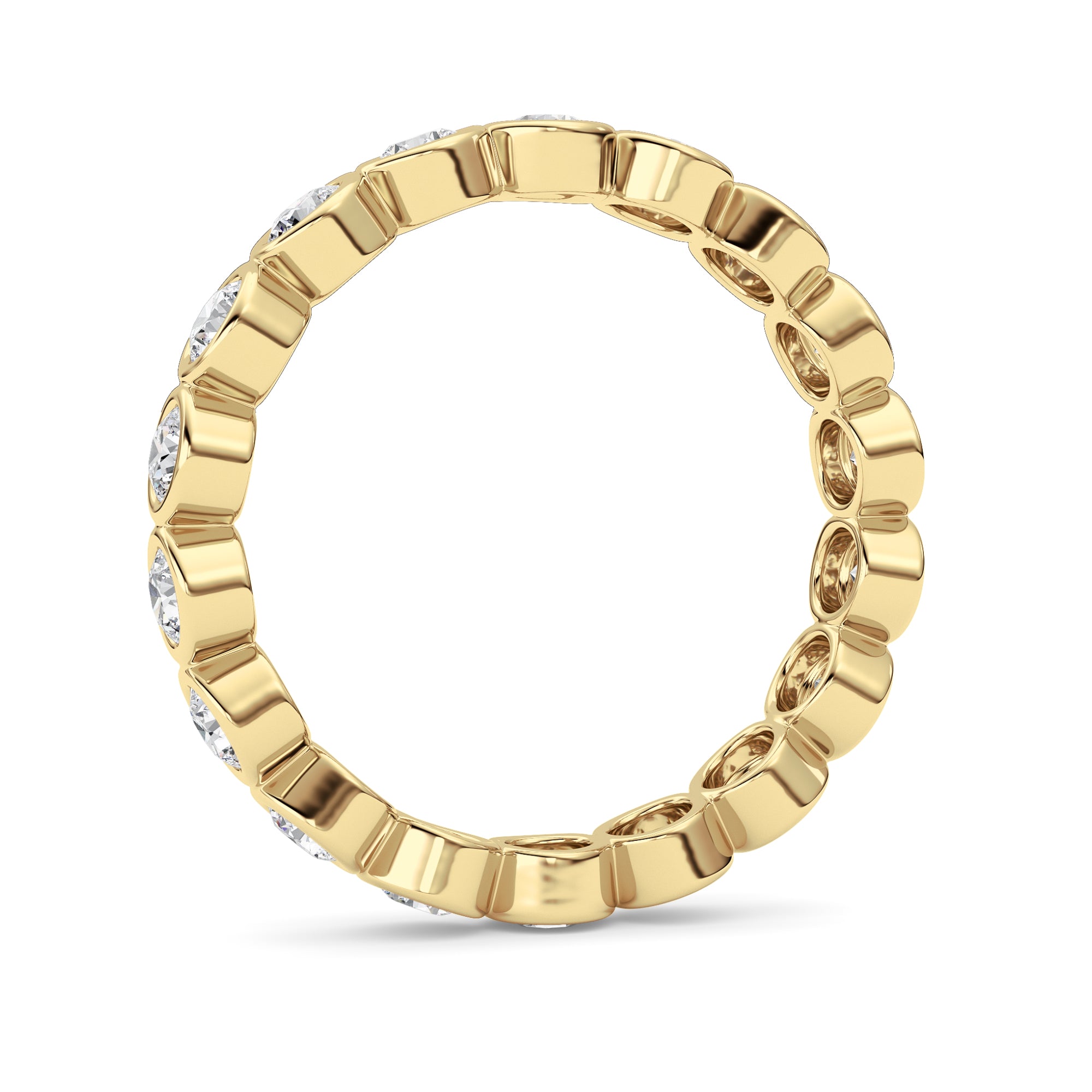 1.8Cttw Round Shaped Lab Grown Diamond (F/VS) Eternity Band Ring in 14K Gold