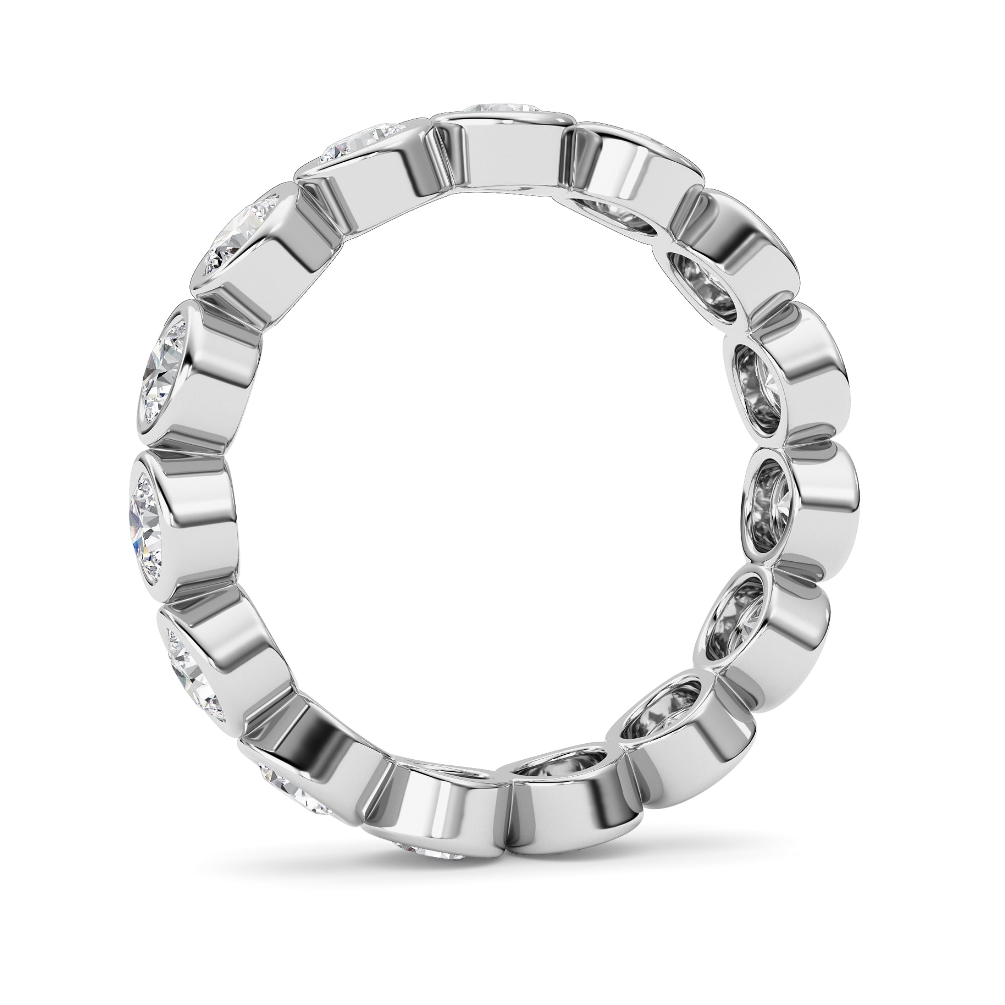 1.8Cttw Round Shaped Lab Grown Diamond (F/VS) Eternity Band Ring in 14K Gold