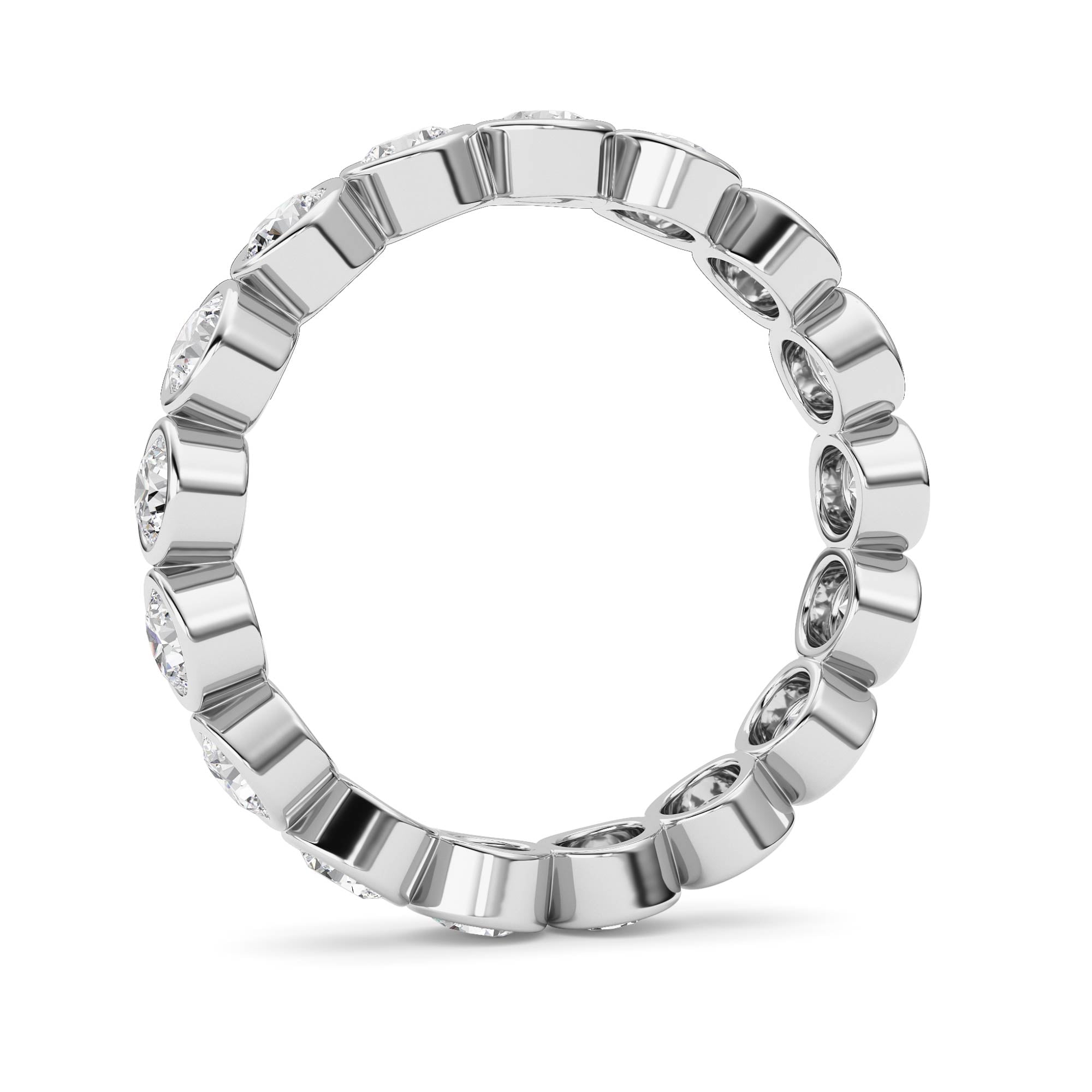 2.2Cttw Round Shaped Lab Grown Diamond (F/VS) Eternity Band Ring in 14K Gold