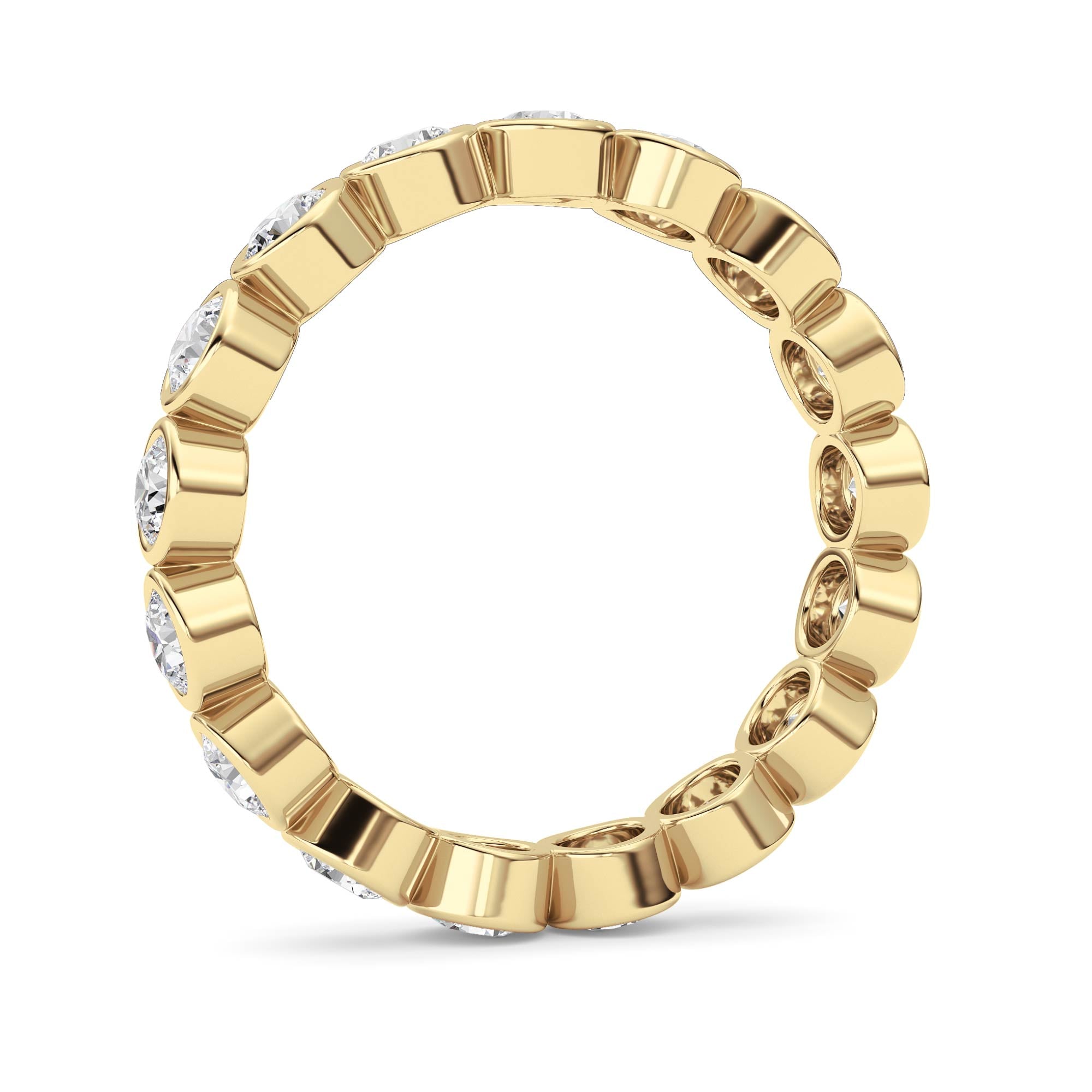 2.2Cttw Round Shaped Lab Grown Diamond (F/VS) Eternity Band Ring in 14K Gold