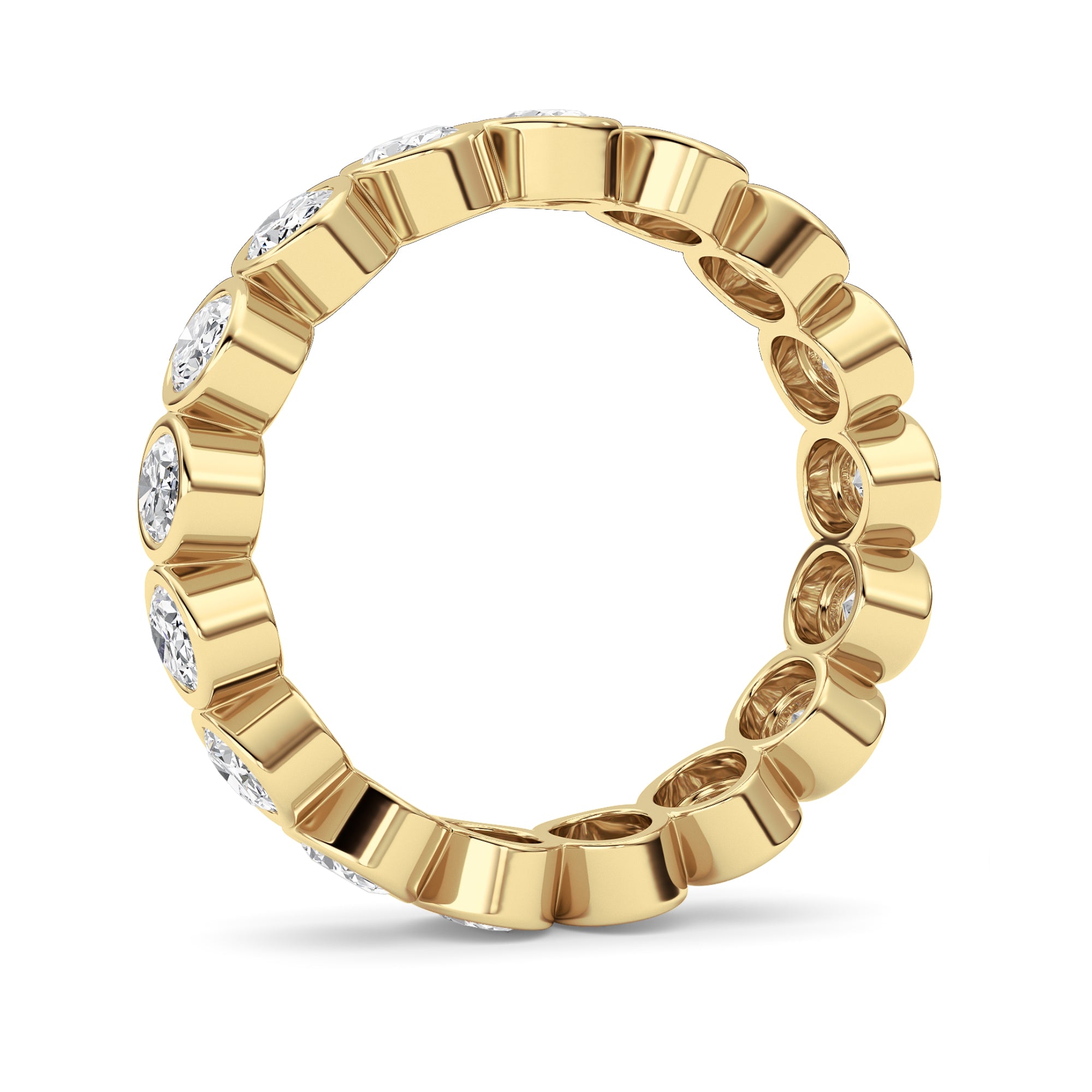 2.5Cttw Oval Shaped Lab Grown Diamond (F/VS) Eternity Band Ring in 14K Gold